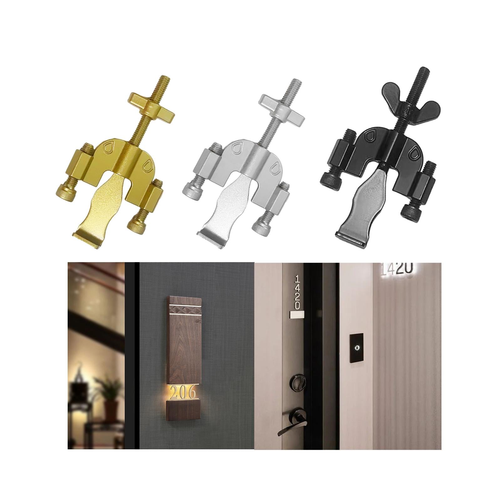 Portable Door Lock Lockdown Locks Door Lockers for Bathroom Room Dormitories Gold