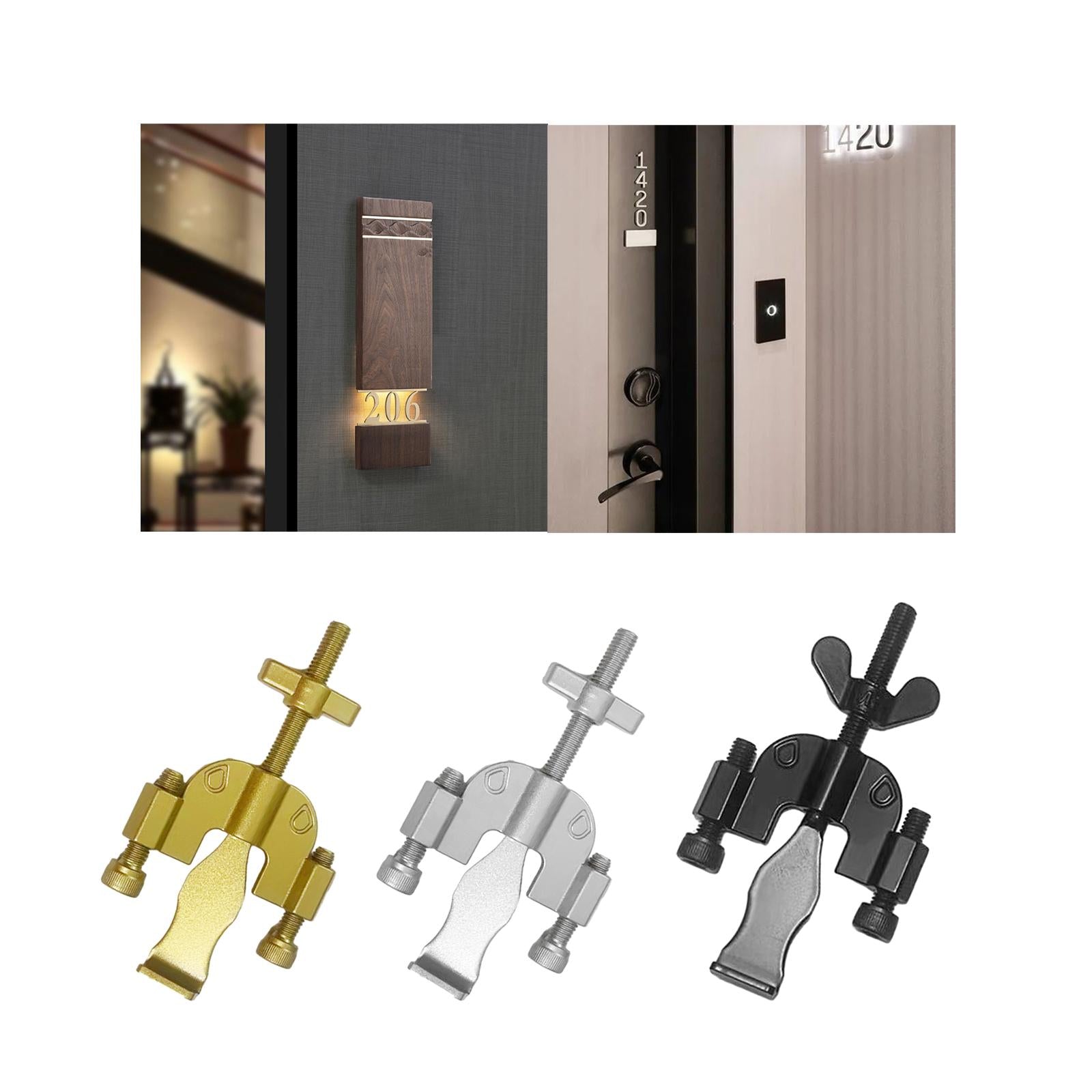 Portable Door Lock Lockdown Locks Door Lockers for Bathroom Room Dormitories Gold