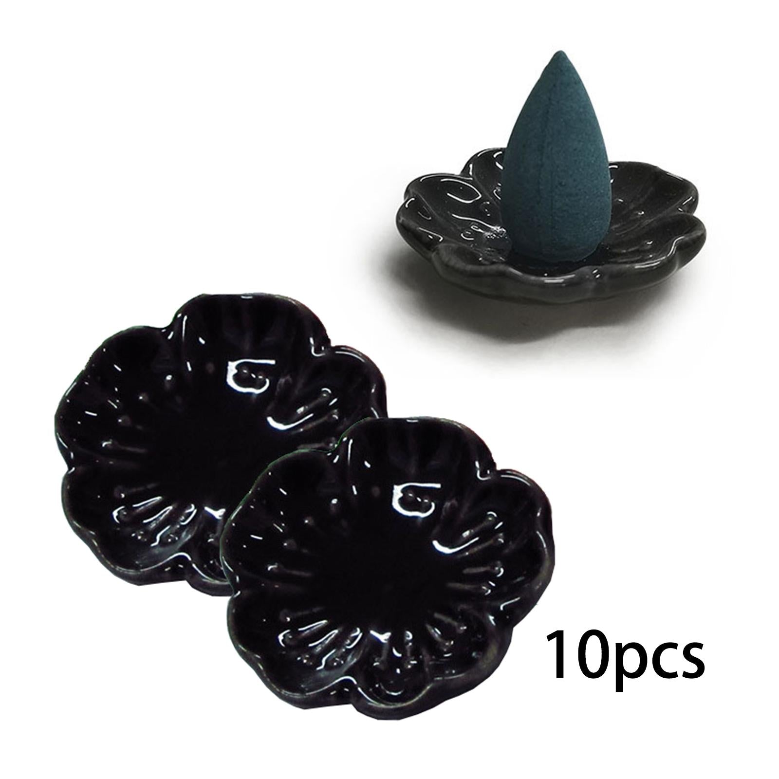 10 Pieces Incense Holder Unique Censer Ceramic for Teahouse Table Household