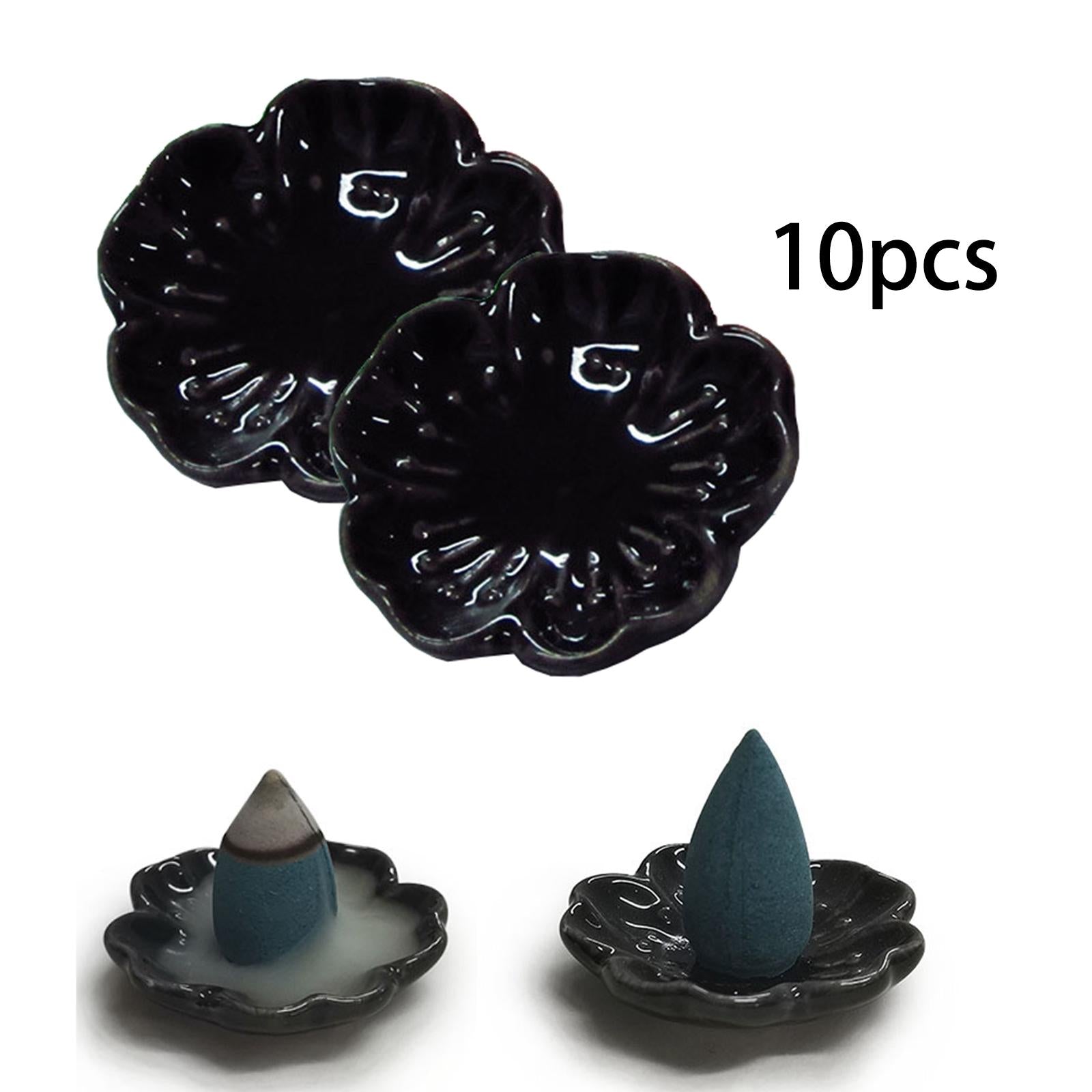 10 Pieces Incense Holder Unique Censer Ceramic for Teahouse Table Household