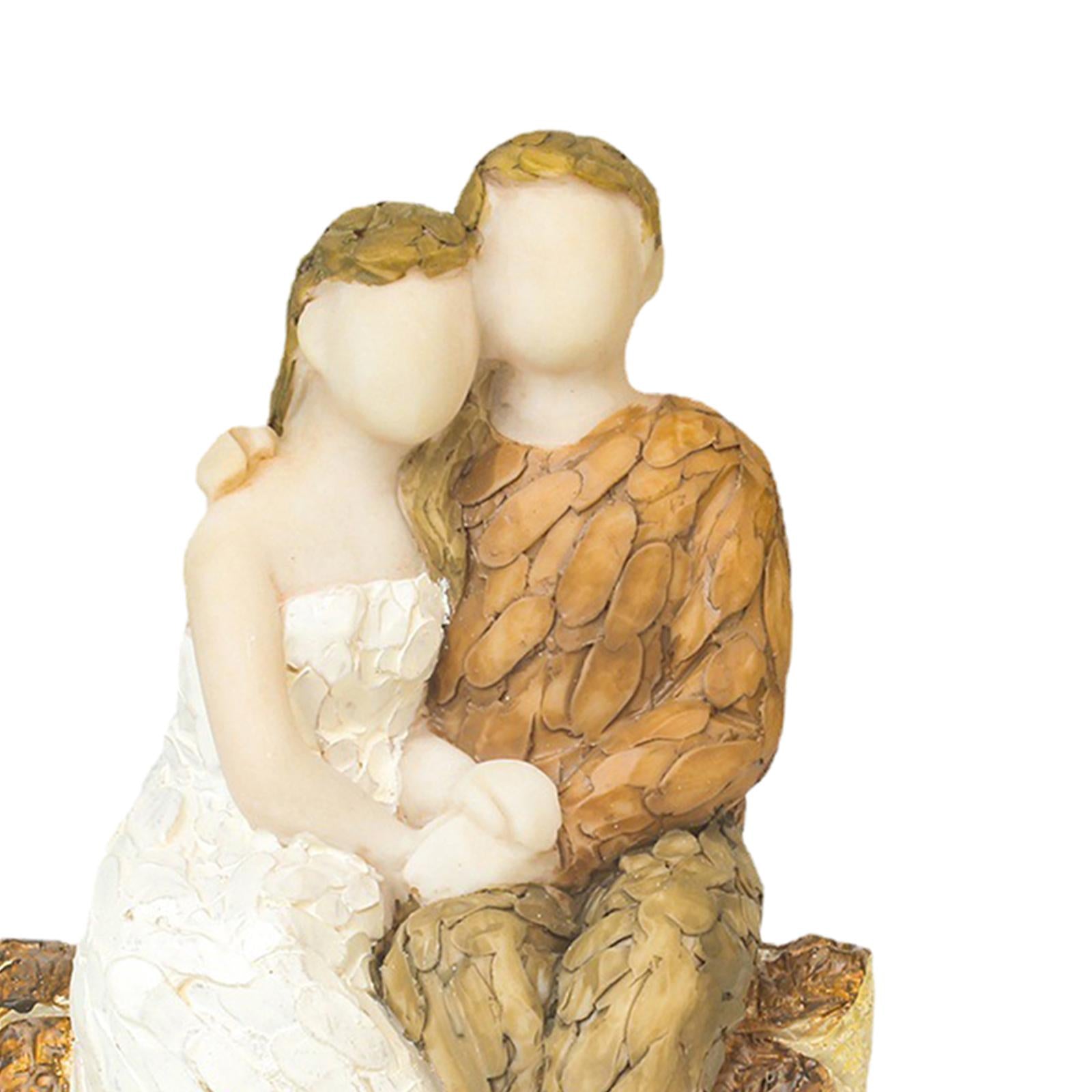 Wedding Cake Topper Bride Groom Figurines Cake Top Decor for Valentine's Day