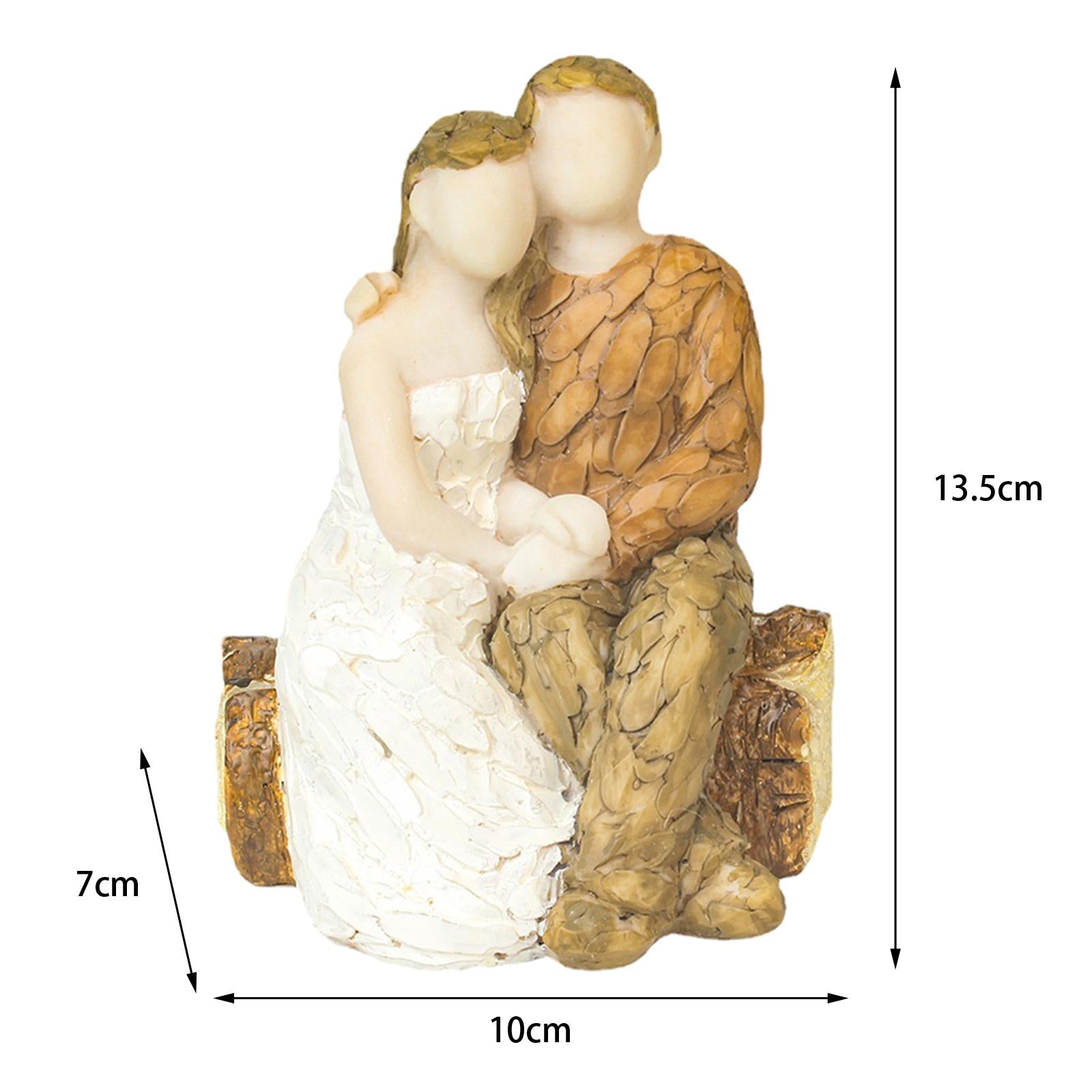 Wedding Cake Topper Bride Groom Figurines Cake Top Decor for Valentine's Day