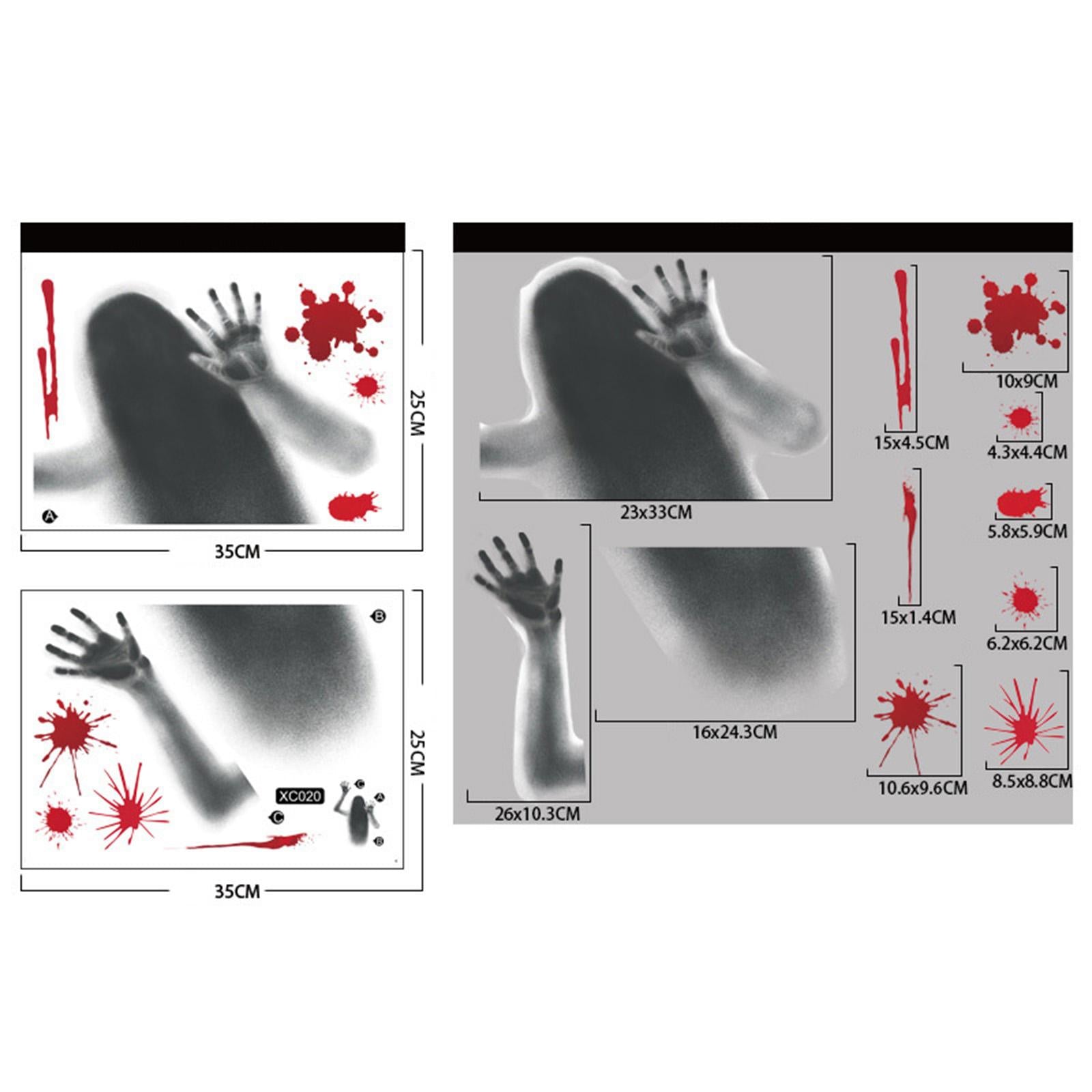 Halloween Window Stickers Haunted House Party Decors Holiday Window Stickers 8pcs