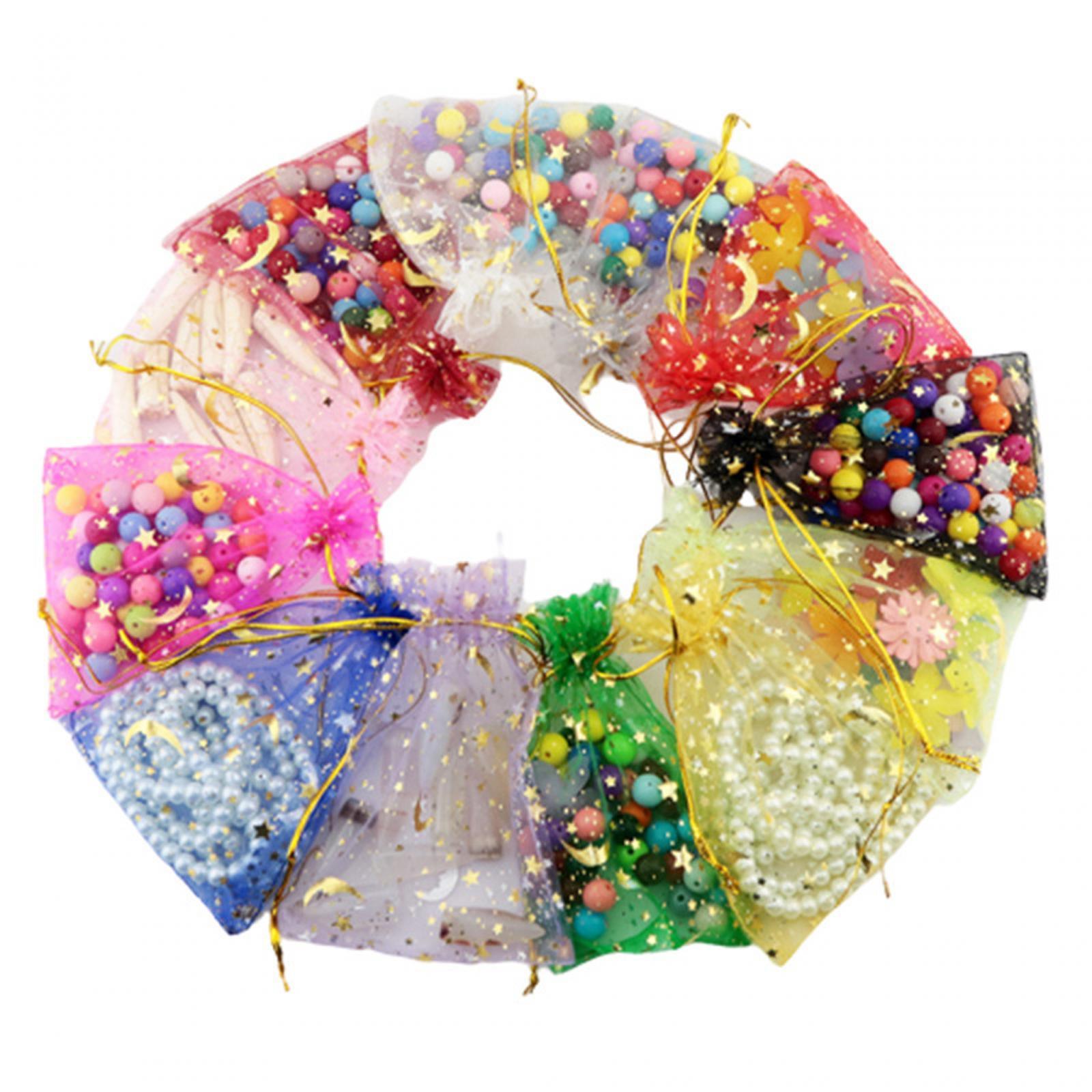 50 Pieces Drawstring Organza Pouches Organza Bags for Candy Festival Wedding