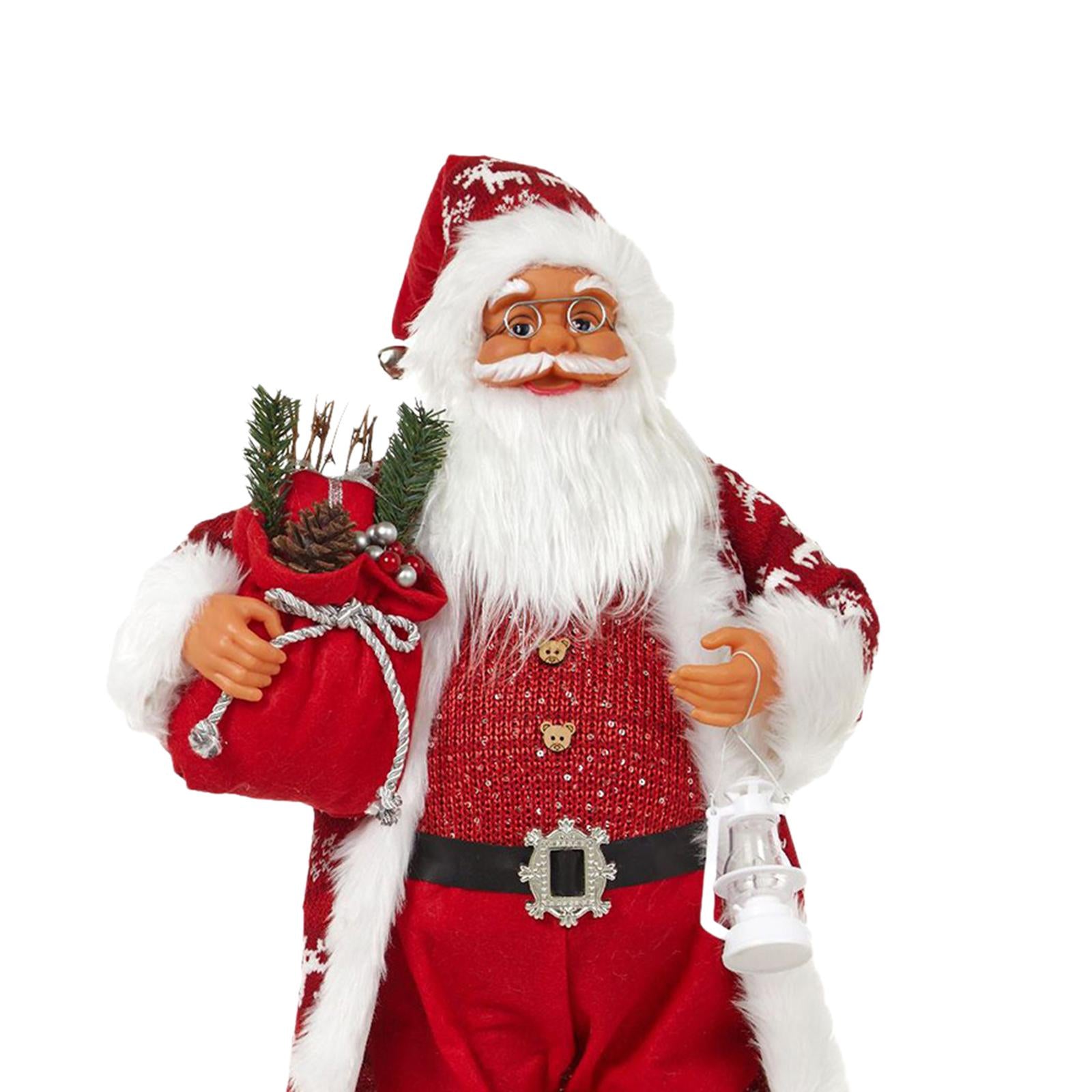Santa Claus Decorations Santa Figurine for Indoor Outdoor Fireplace Birthday 60cm