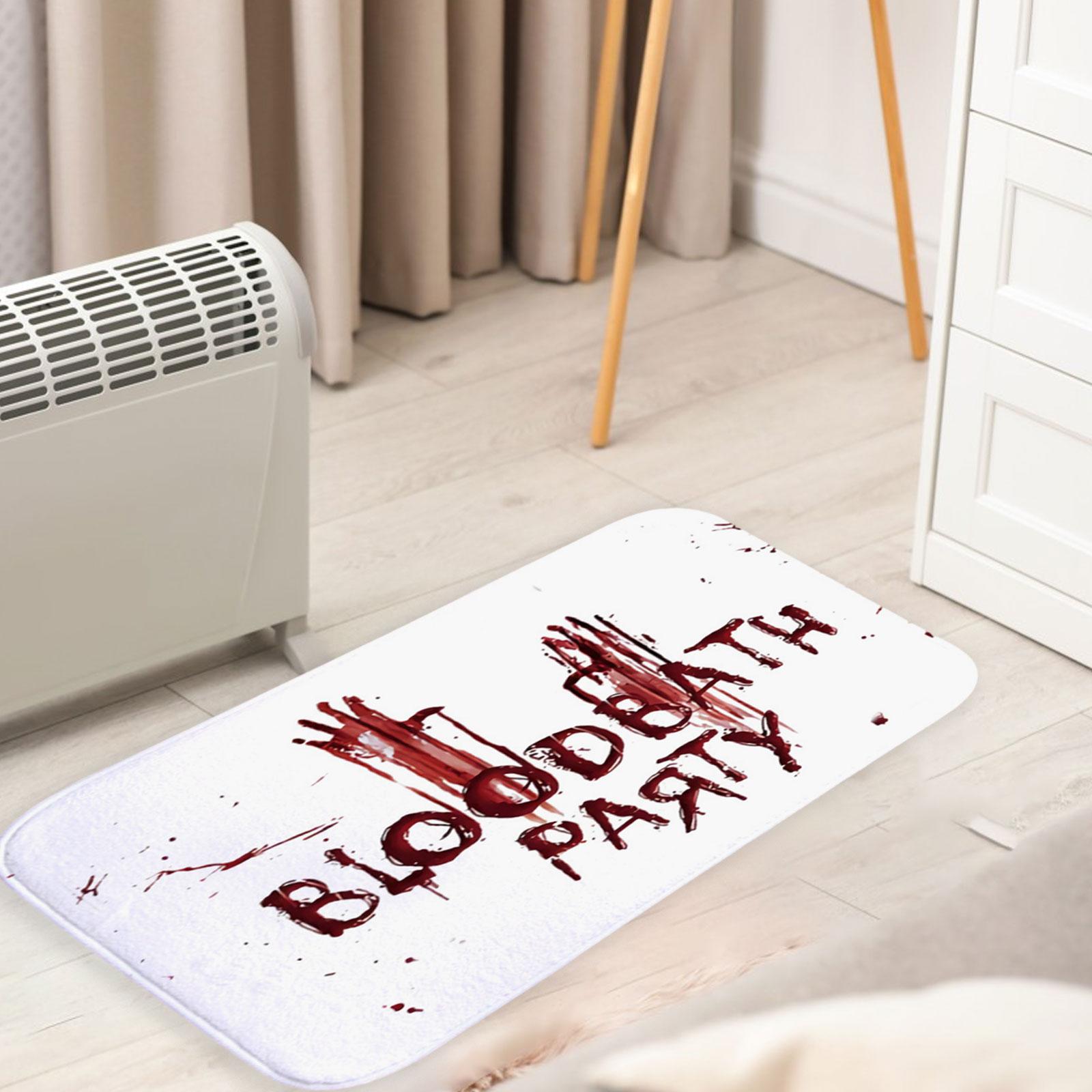 Halloween Bloody Bathroom Rug Home Decor Soft Bedroom Rug Absorbent Bath Mat Style B