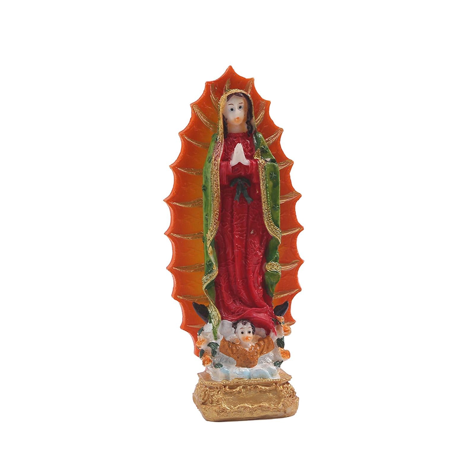 Blessed Mary Sculpture Desk Display Religious Sculpture for Office Car Gifts