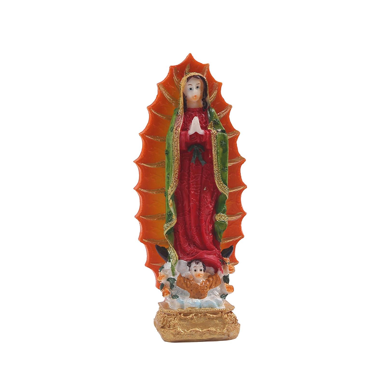 Blessed Mary Sculpture Desk Display Religious Sculpture for Office Car Gifts