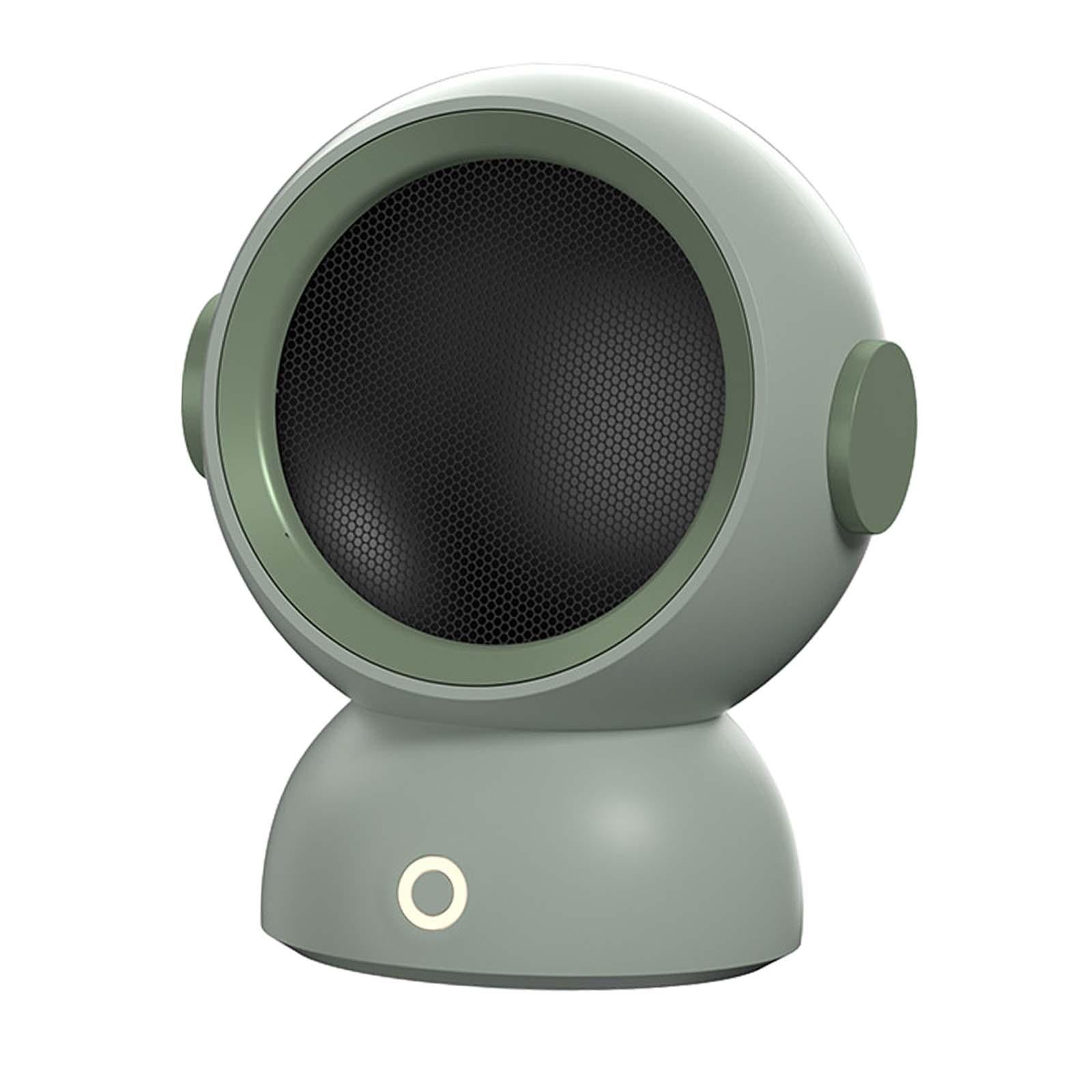 Desktop Electric Space Heater Personal Heater 110V Plug Compact for Bathroom Green
