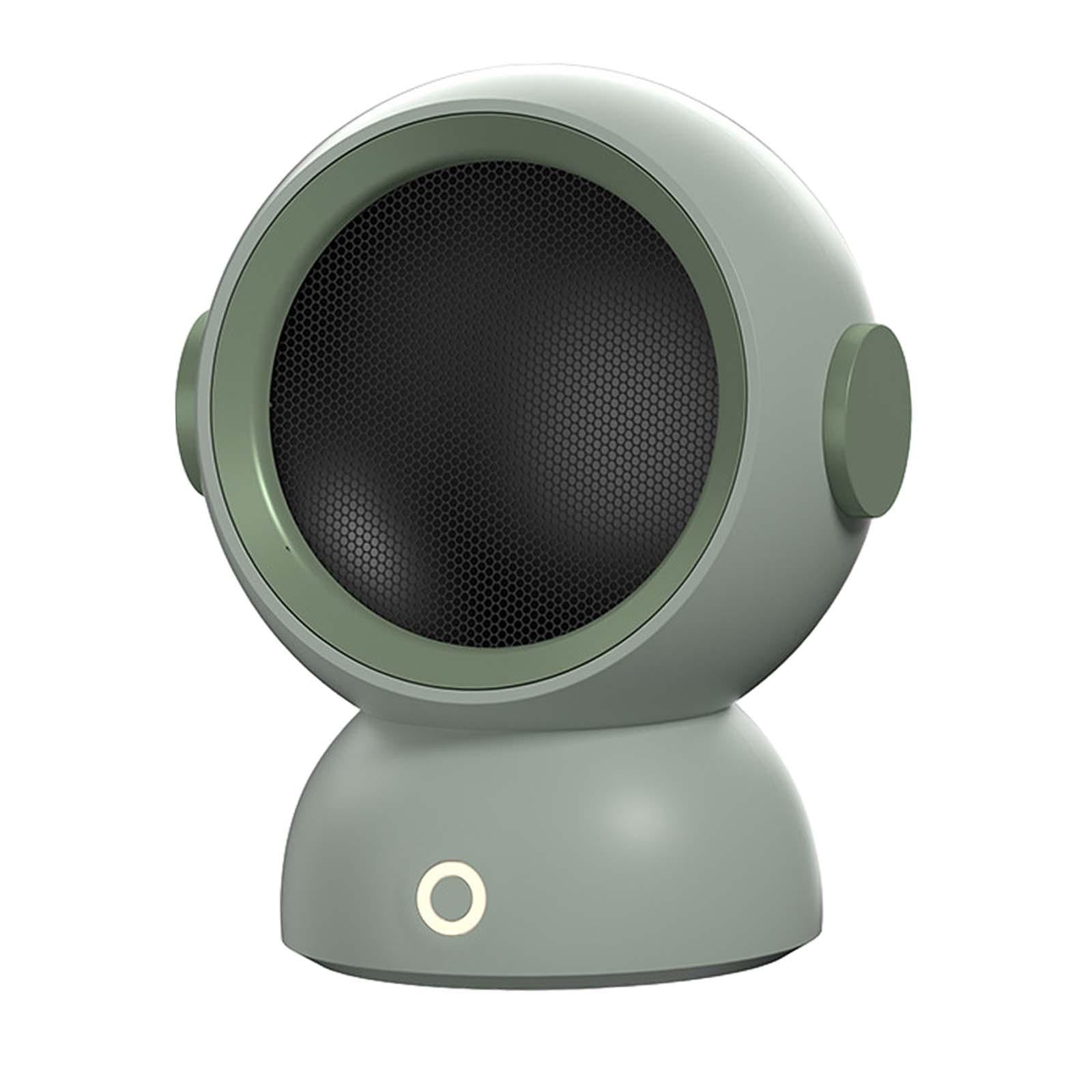 Desktop Electric Space Heater Personal Heater 110V Plug Compact for Bathroom Green