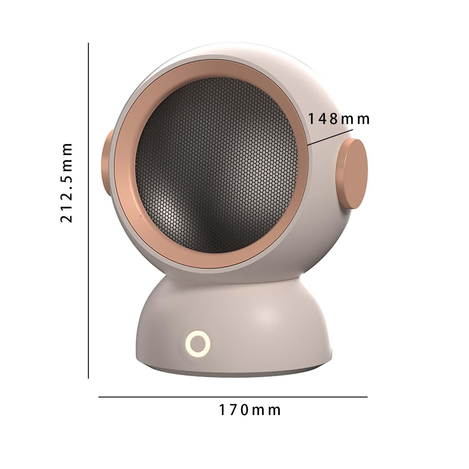 Indoor Small Electric Space Heater 1200W UK 220V Plug for Office Desk Sturdy Pink