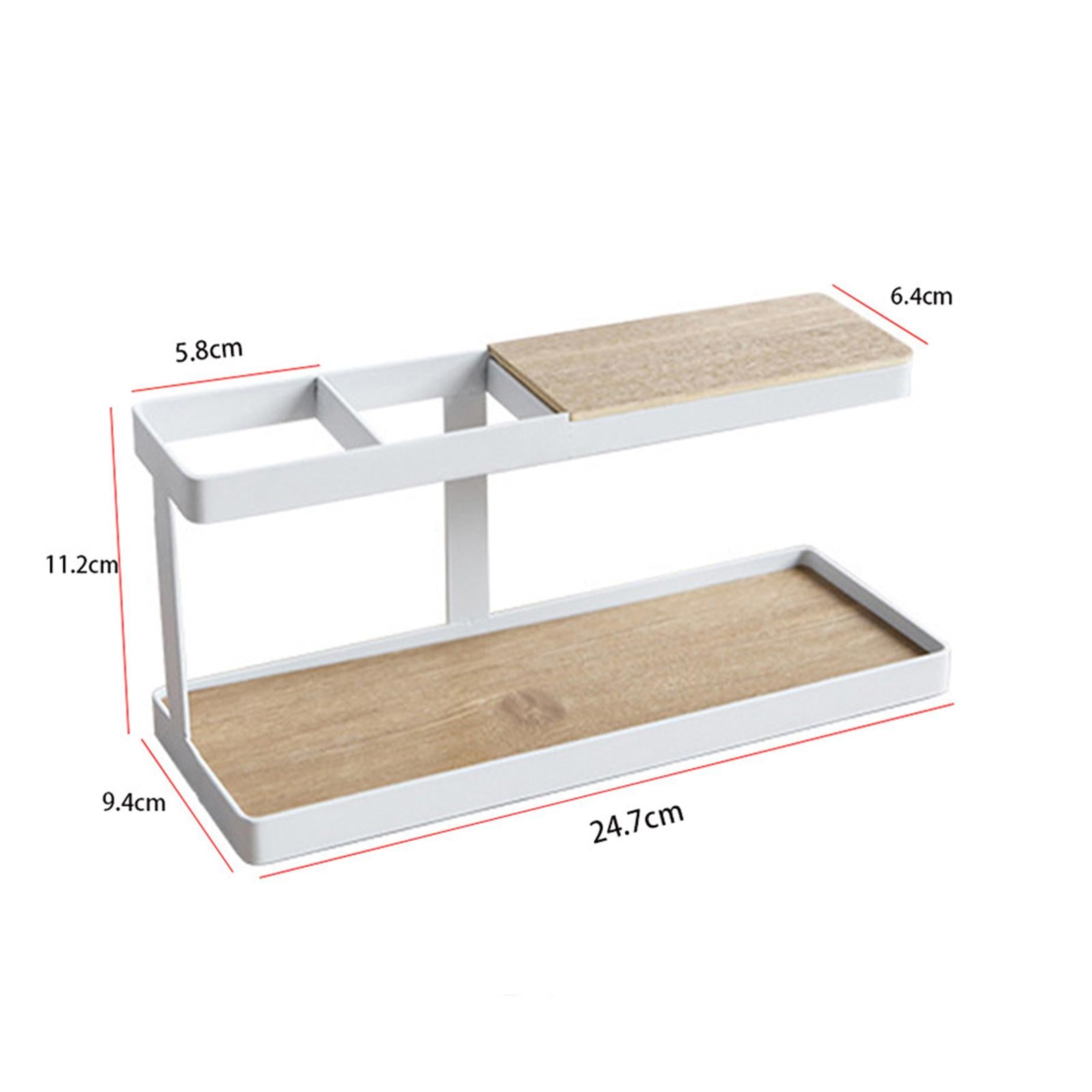Remote Control Rack Divider Storage Container for Office Living Room Glasses White