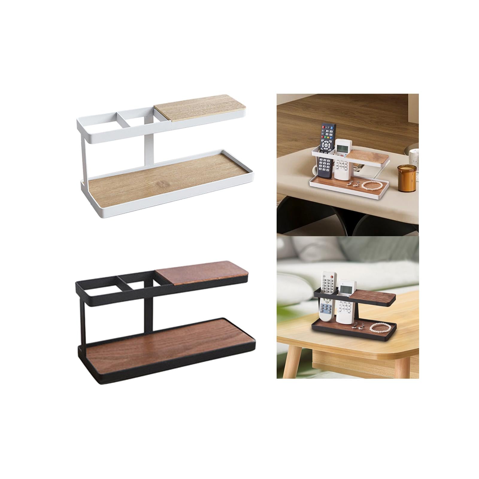 Remote Control Rack Divider Storage Container for Office Living Room Glasses White