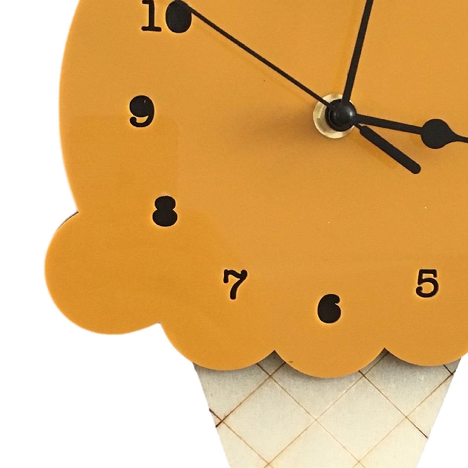 Wall Clock Simple Wall Decorative Clock for Living Room Kids Wall Home Decor Dark Yellow