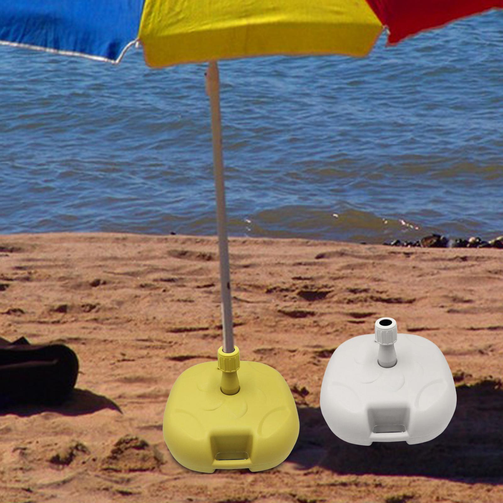 Sun Umbrella Base Replacement Parasol Umbrella Stand for Backyard Beach Yard White