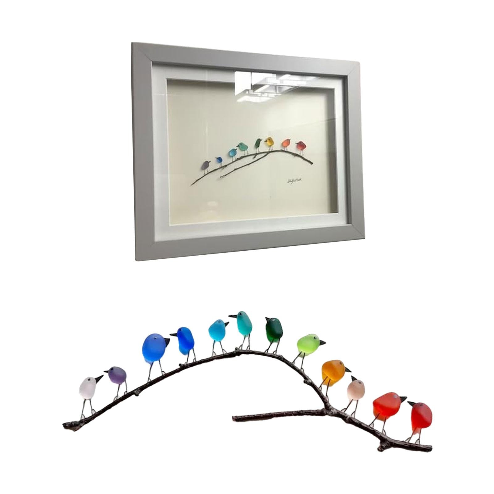 Home Decoration Holiday Gifts Stained Glass Birds for New Year Wall Corridor Without photo frame
