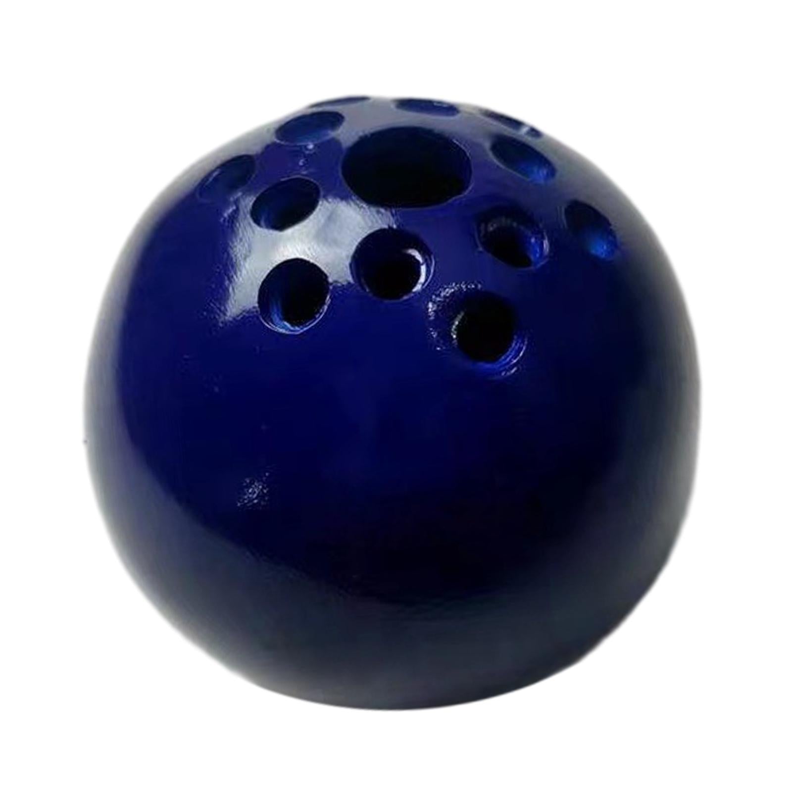 Ball Vase Mini Modern Small Resin Round Flower Pot for Bedroom Garden Office Navy Blue