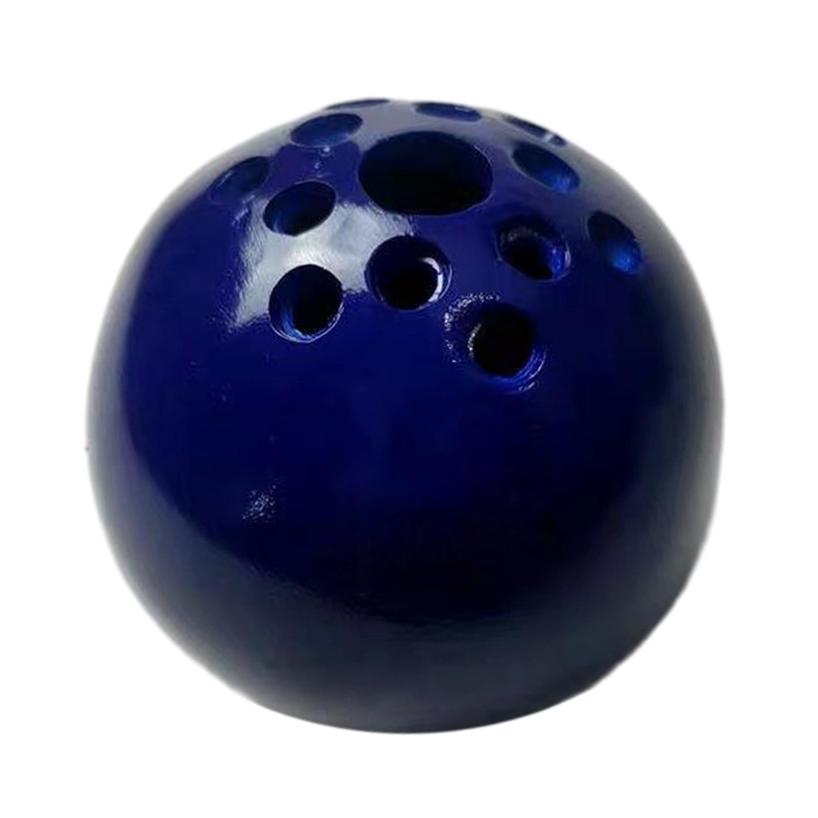 Ball Vase Mini Modern Small Resin Round Flower Pot for Bedroom Garden Office Navy Blue
