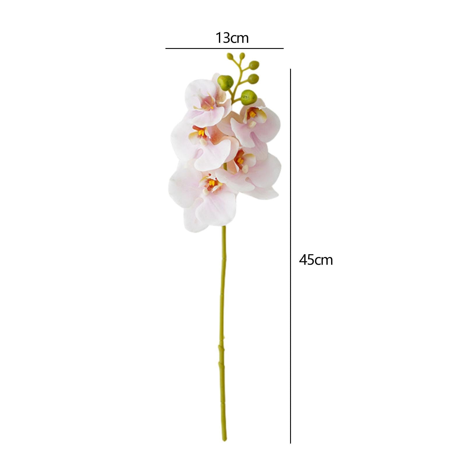 Orchid Flowers Stem Plants Home Wedding Decor Artificial Phalaenopsis Flower Pink