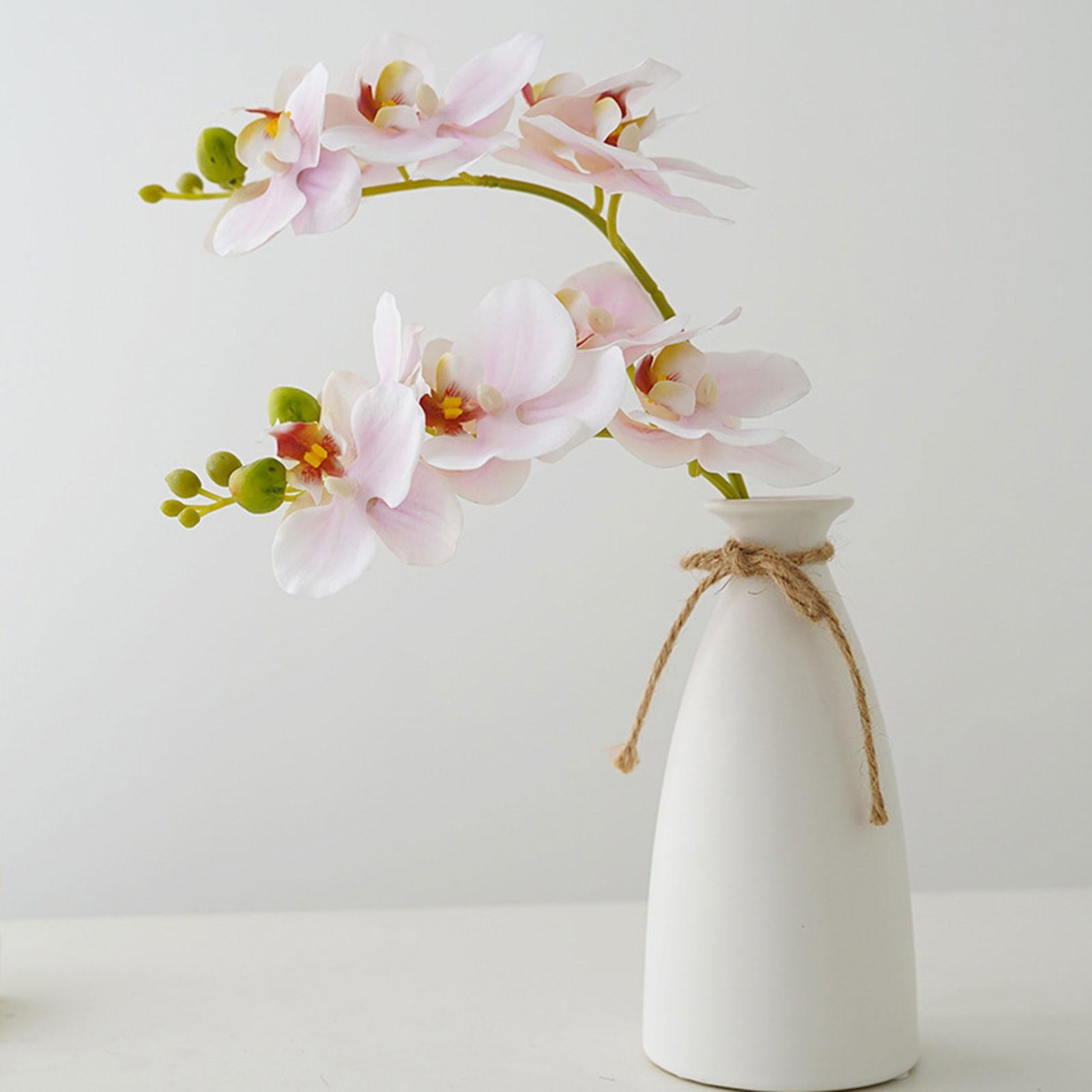 Orchid Flowers Stem Plants Home Wedding Decor Artificial Phalaenopsis Flower Pink