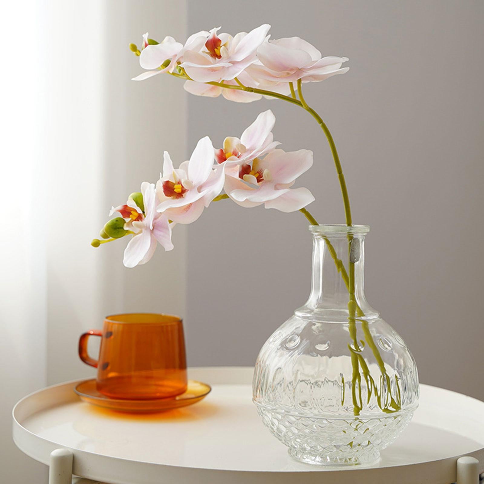 Orchid Flowers Stem Plants Home Wedding Decor Artificial Phalaenopsis Flower Pink