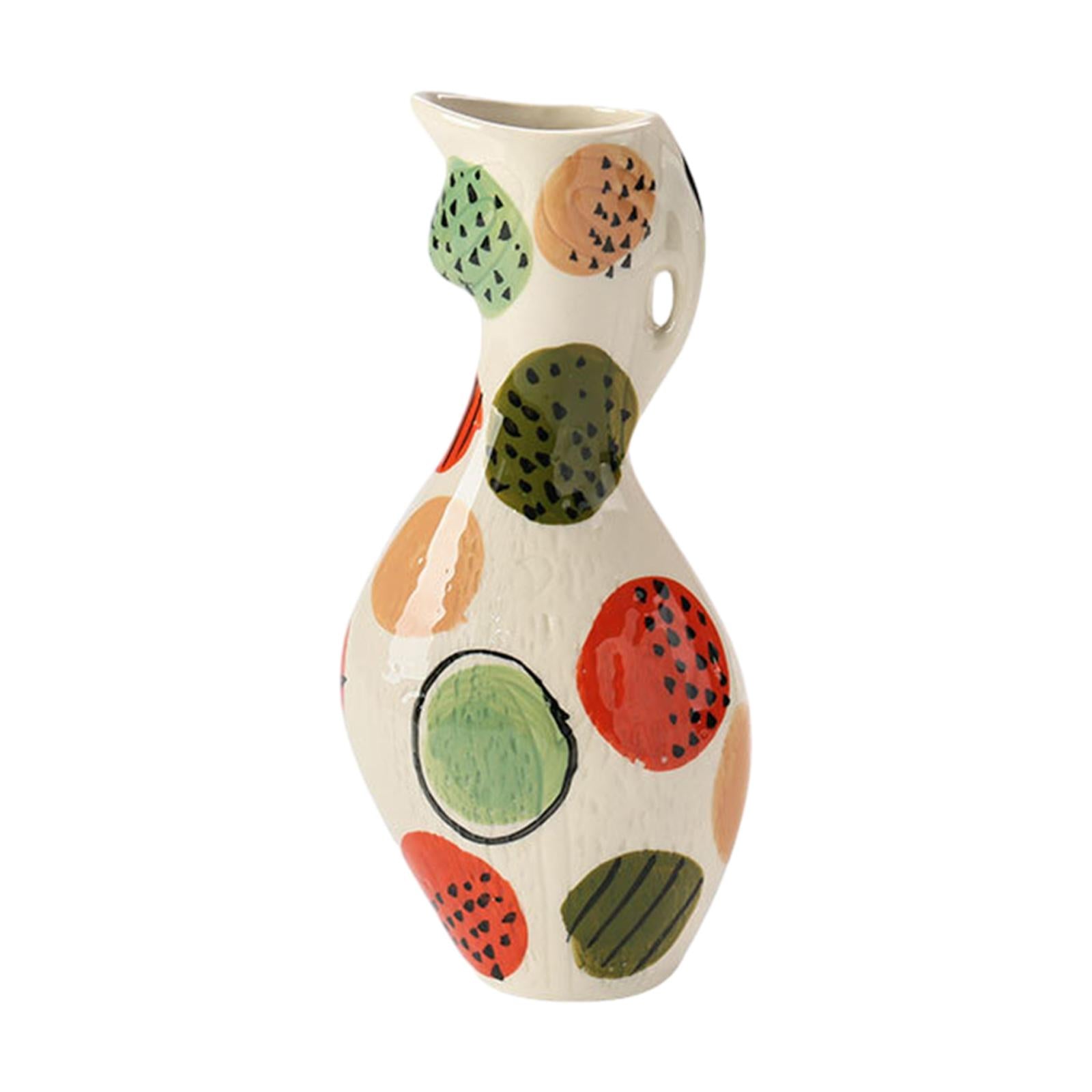 Plant Pot Table Centerpiece Ceramic Flower Vase for Desktop Home Living Room Style B