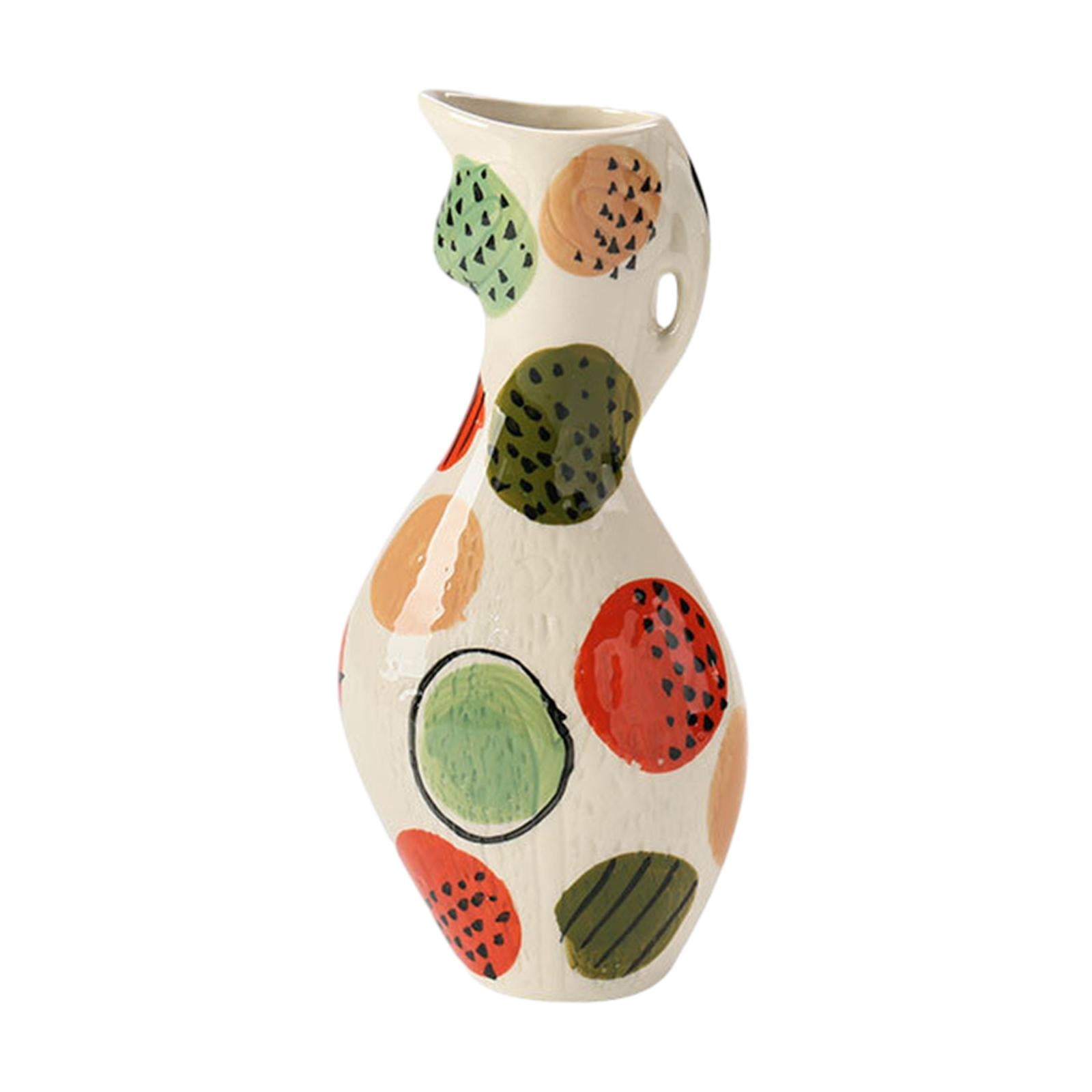 Plant Pot Table Centerpiece Ceramic Flower Vase for Desktop Home Living Room Style B