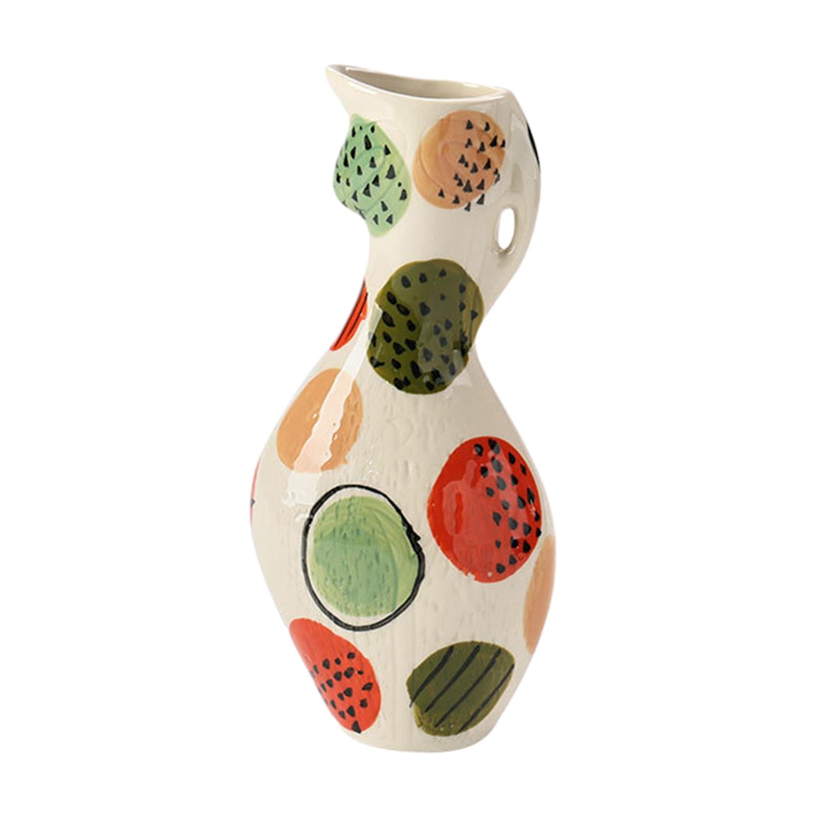 Plant Pot Table Centerpiece Ceramic Flower Vase for Desktop Home Living Room Style B