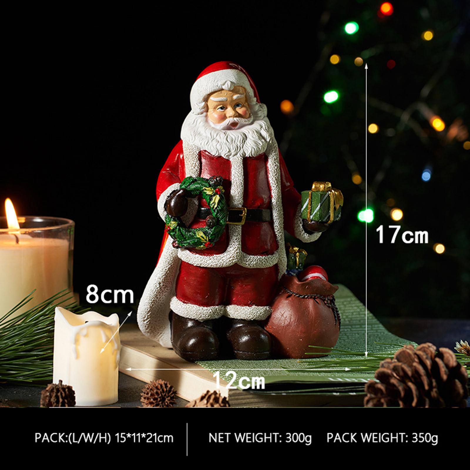 Santa Statue Santa Claus Decorations for Yard Office Holiday Decoration Style C