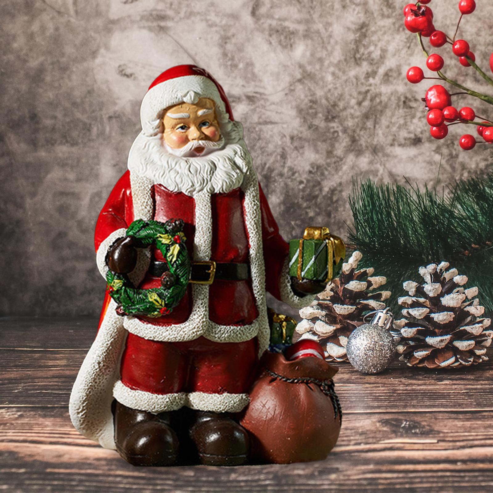 Santa Statue Santa Claus Decorations for Yard Office Holiday Decoration Style C