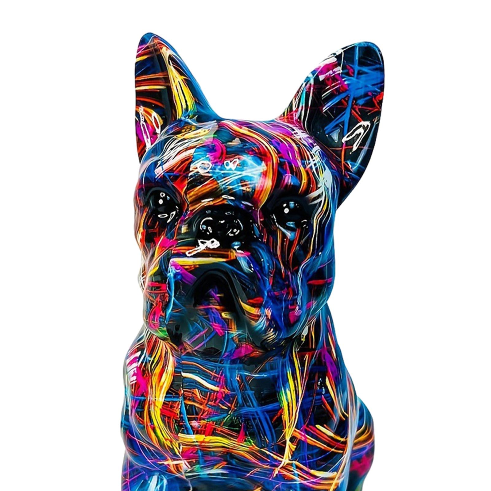 Dog Figurines Creative Dog Ornament for Cabinets Shelf Coffee Table Cabinets Style A