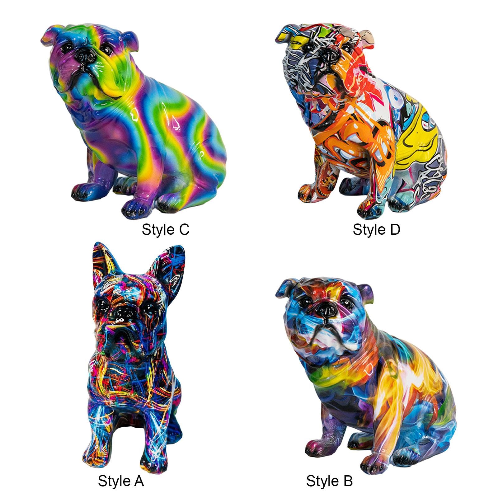 Dog Figurines Creative Dog Ornament for Cabinets Shelf Coffee Table Cabinets Style A