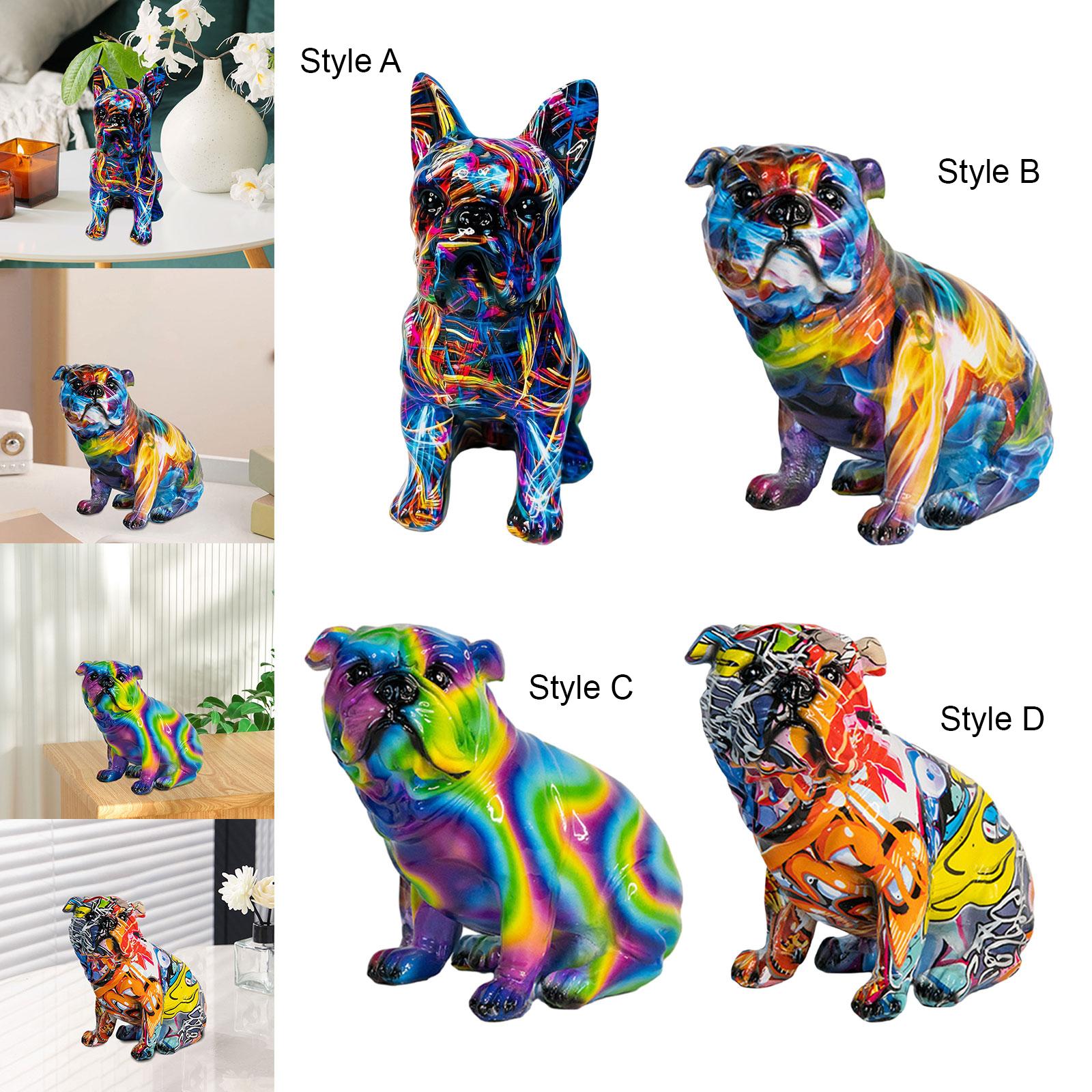 Dog Figurines Creative Dog Ornament for Cabinets Shelf Coffee Table Cabinets Style A