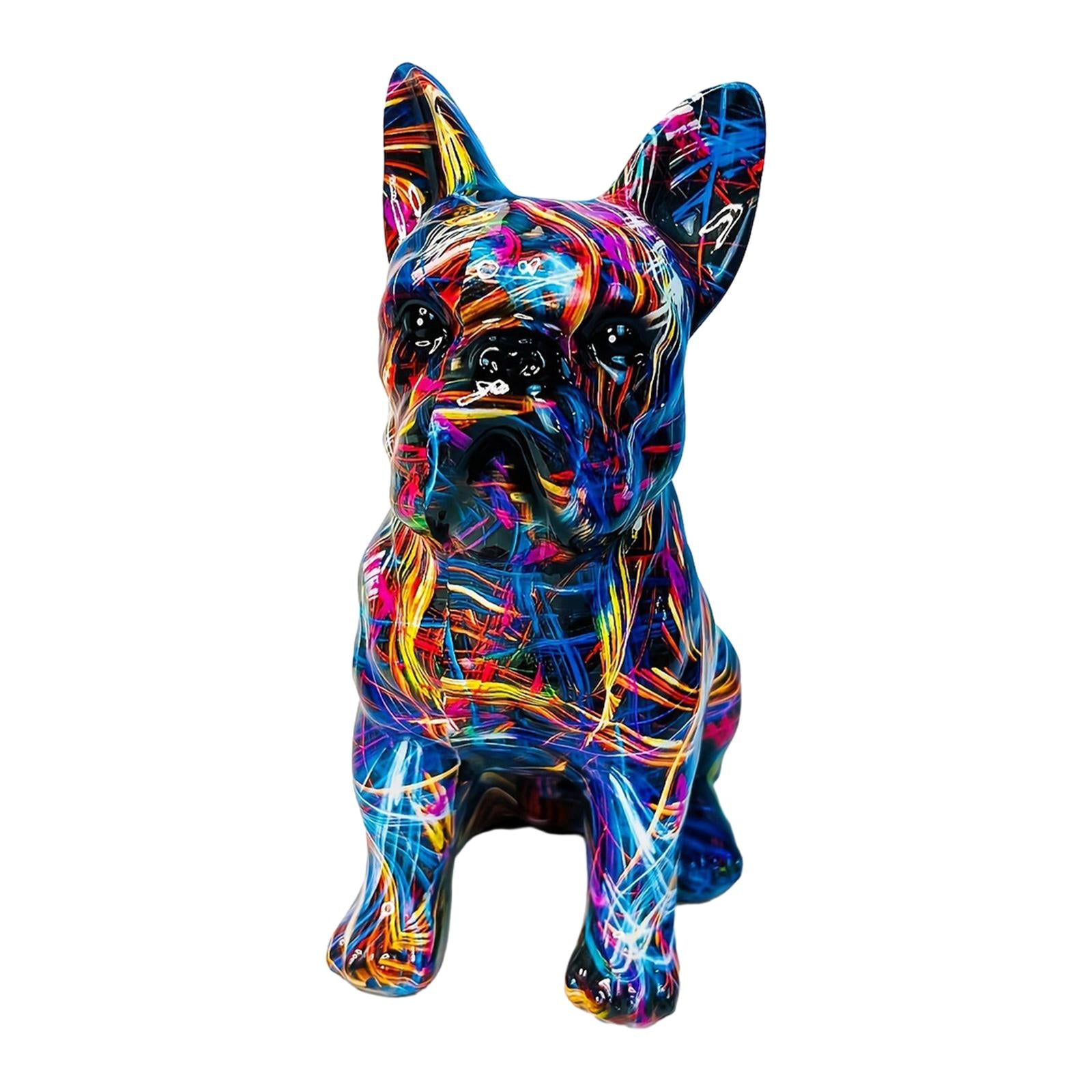 Dog Figurines Creative Dog Ornament for Cabinets Shelf Coffee Table Cabinets Style A