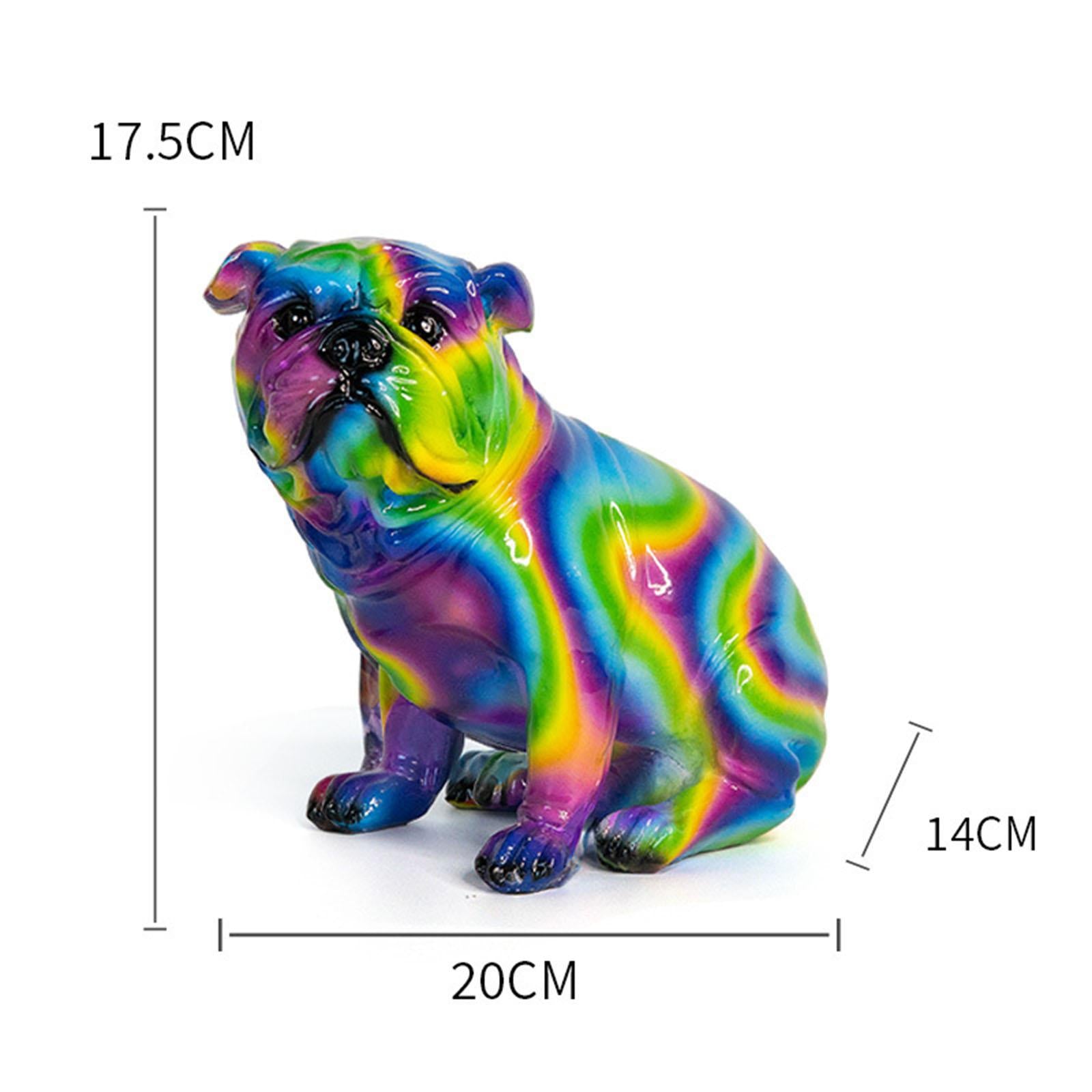 Dog Figurines Creative Dog Ornament for Cabinets Shelf Coffee Table Cabinets Style C
