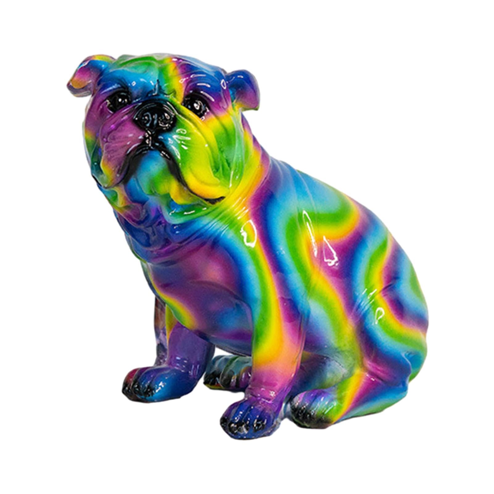 Dog Figurines Creative Dog Ornament for Cabinets Shelf Coffee Table Cabinets Style C