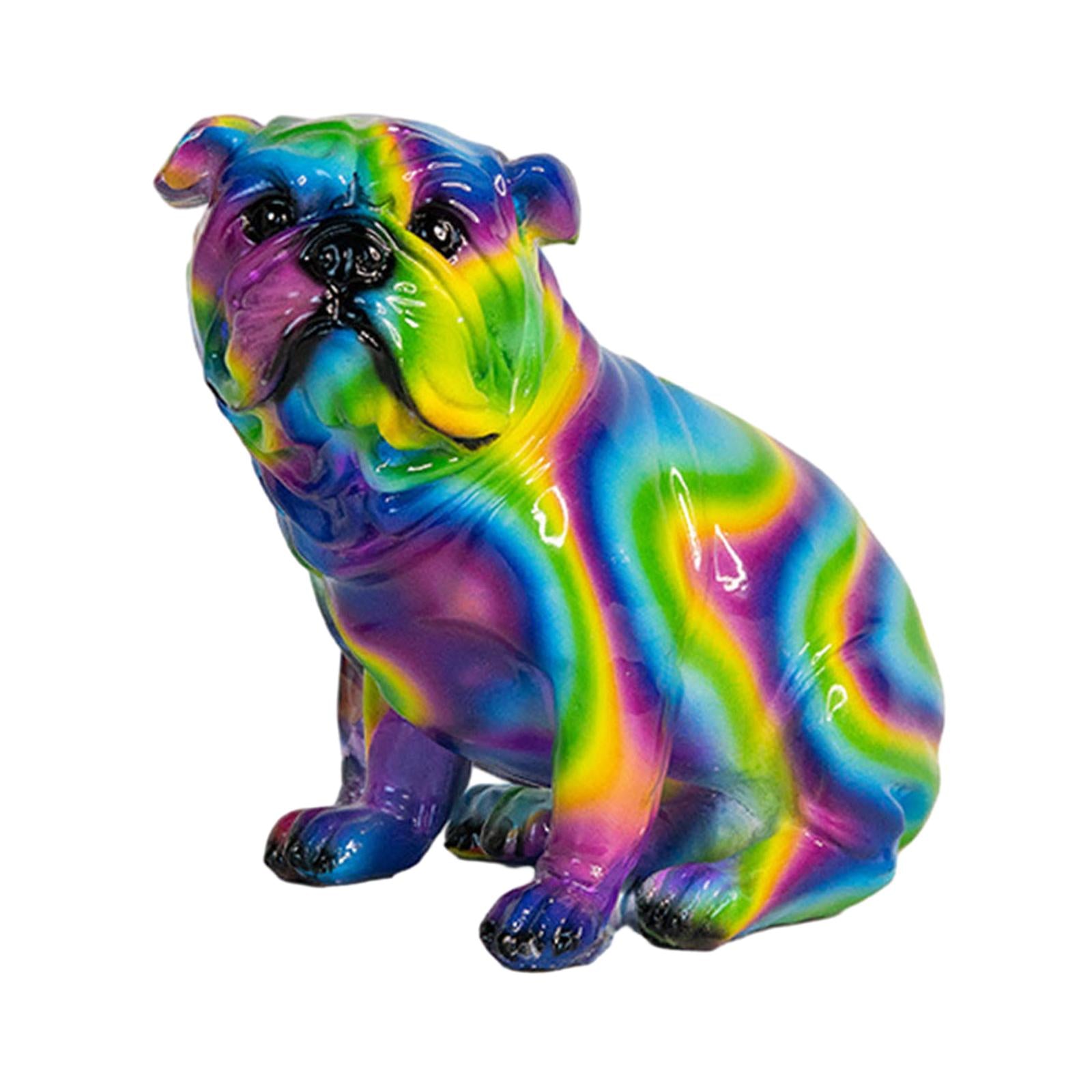 Dog Figurines Creative Dog Ornament for Cabinets Shelf Coffee Table Cabinets Style C