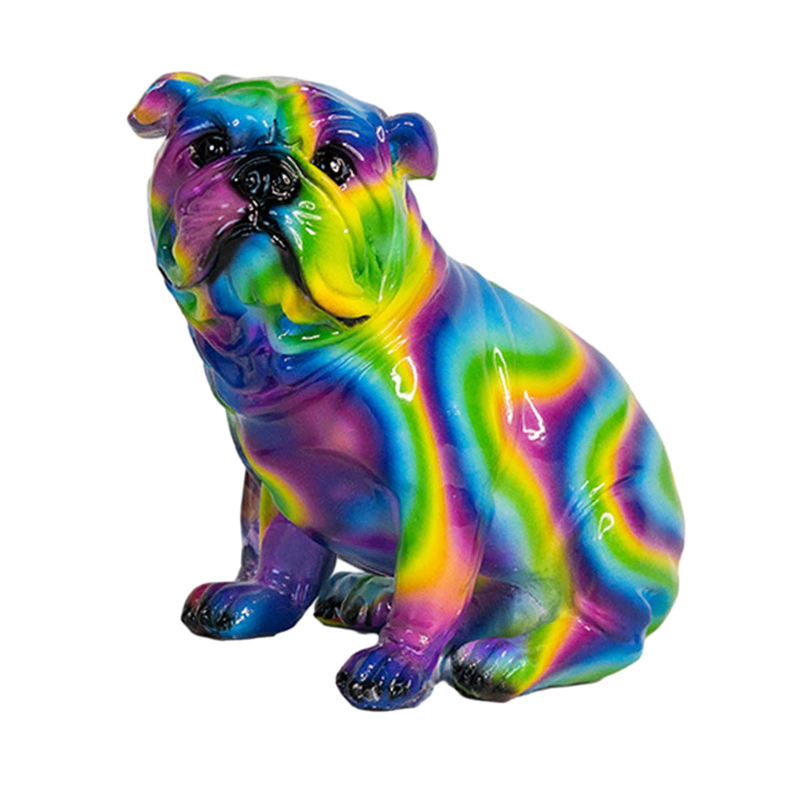 Dog Figurines Creative Dog Ornament for Cabinets Shelf Coffee Table Cabinets Style C
