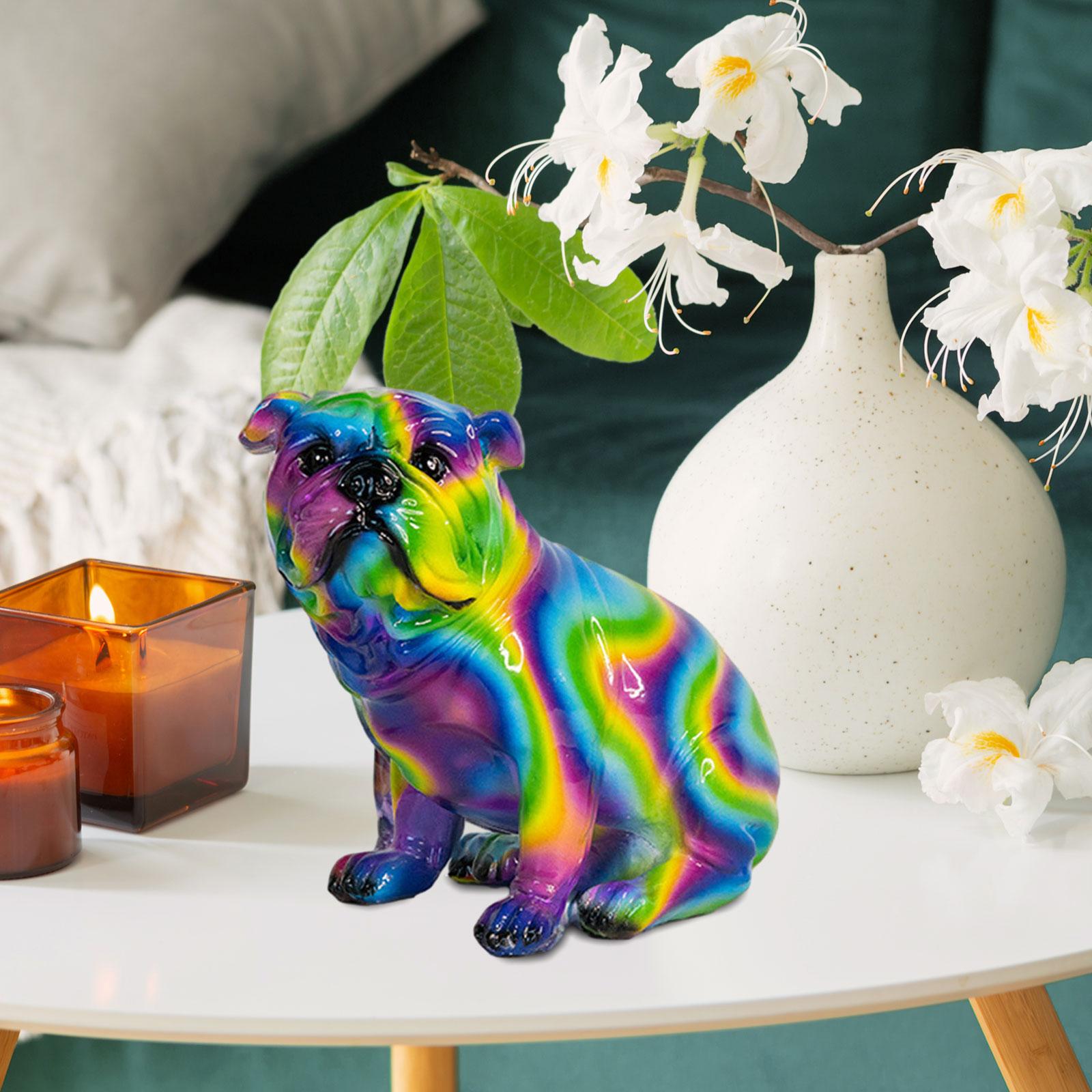Dog Figurines Creative Dog Ornament for Cabinets Shelf Coffee Table Cabinets Style C