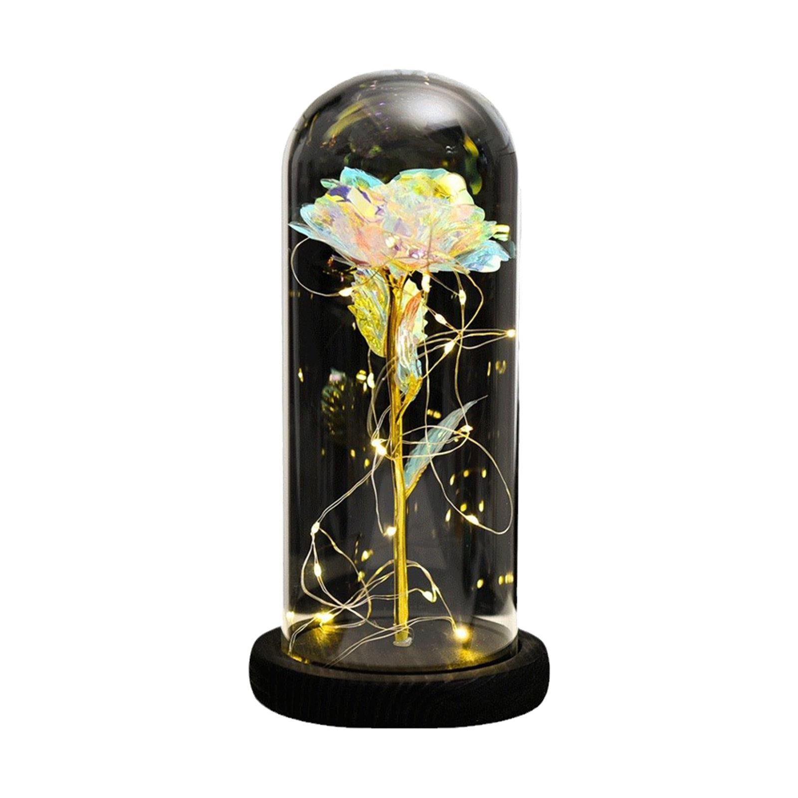 Creative Night Light Preserved Flowers Bedside Lamp for Bar Festival Wedding
