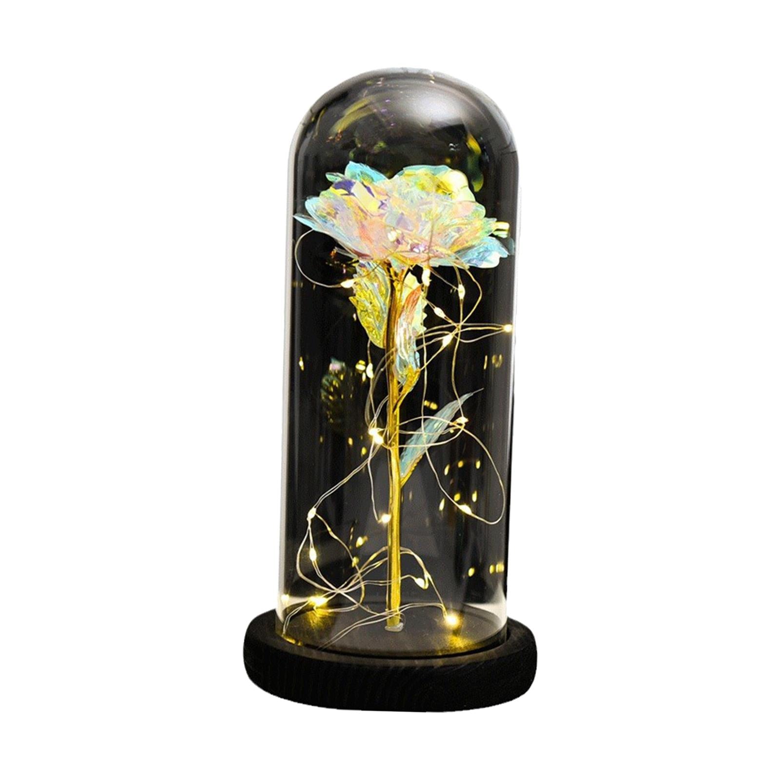 Creative Night Light Preserved Flowers Bedside Lamp for Bar Festival Wedding