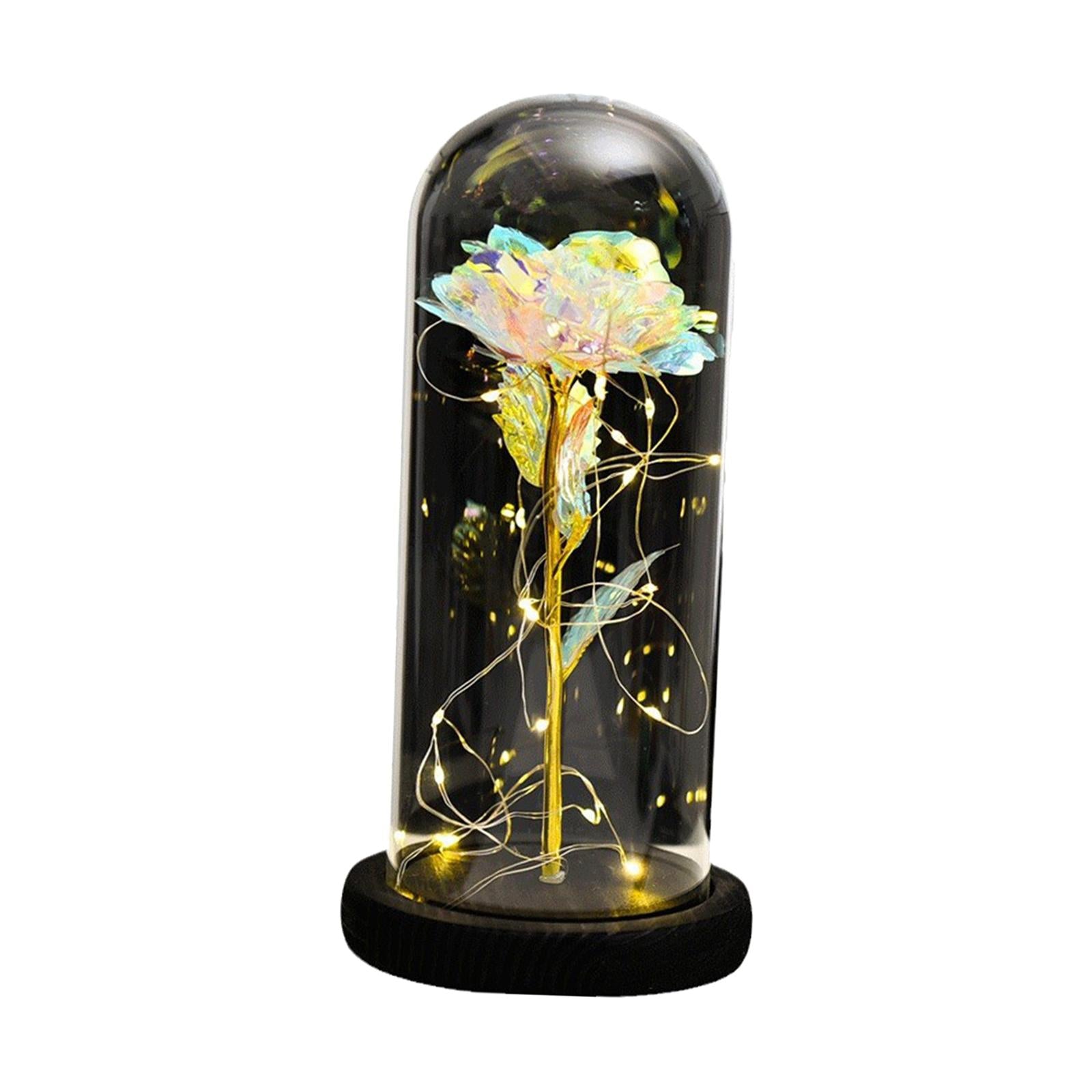 Creative Night Light Preserved Flowers Bedside Lamp for Bar Festival Wedding