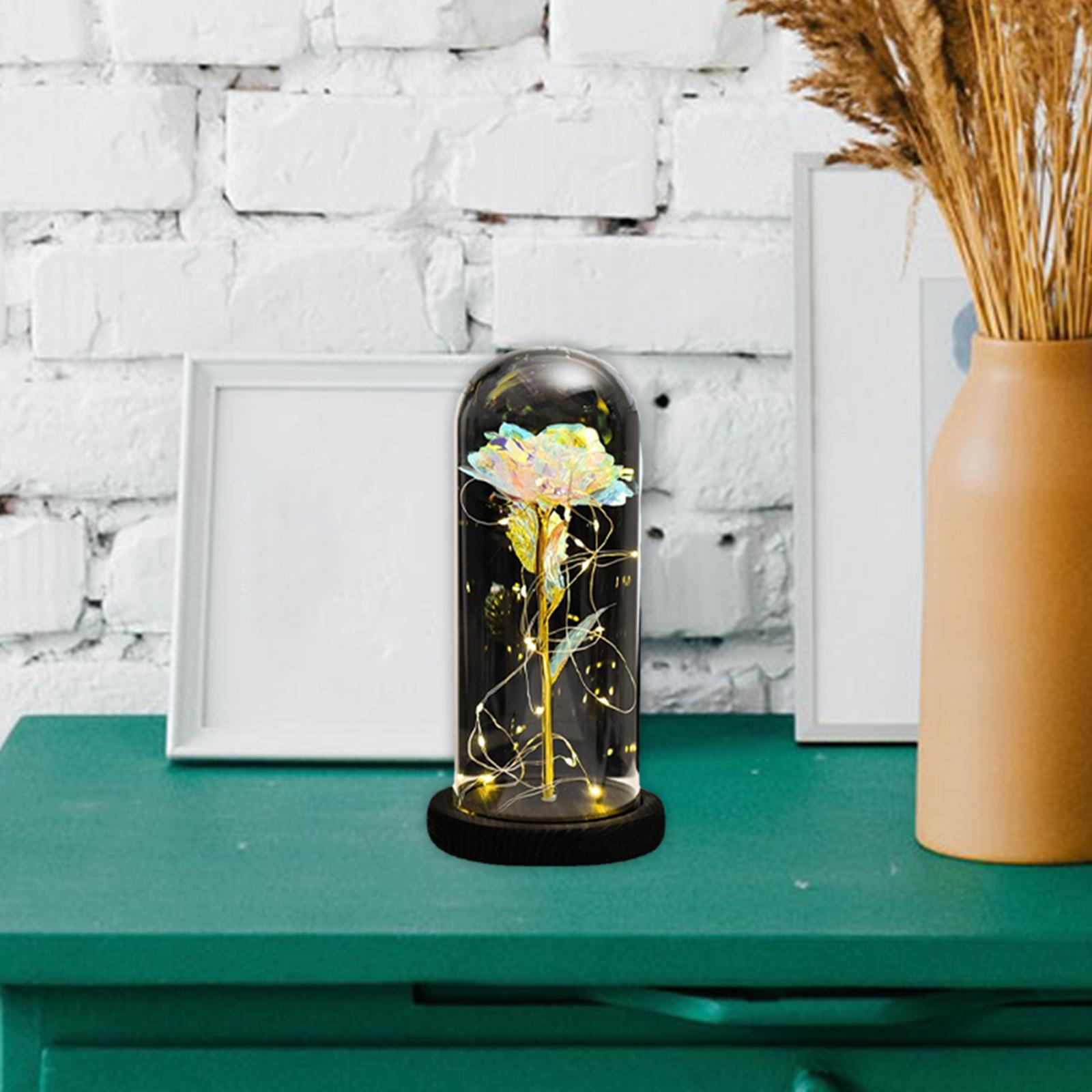 Creative Night Light Preserved Flowers Bedside Lamp for Bar Festival Wedding