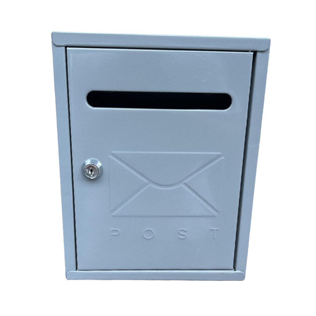Locking Wall Mailbox Outdoor Mail Box Heavy Duty Weatherproof for Mailings