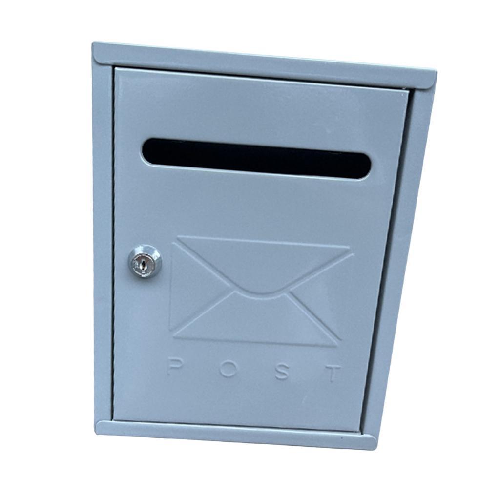 Locking Wall Mailbox Outdoor Mail Box Heavy Duty Weatherproof for Mailings