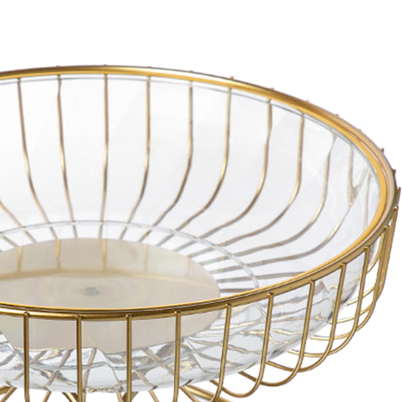 Fruit Bowl Hold Bread Snacks Fruit Storage Basket for Kitchen Party Birthday clear