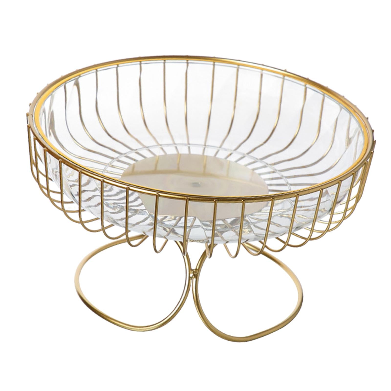 Fruit Bowl Hold Bread Snacks Fruit Storage Basket for Kitchen Party Birthday clear