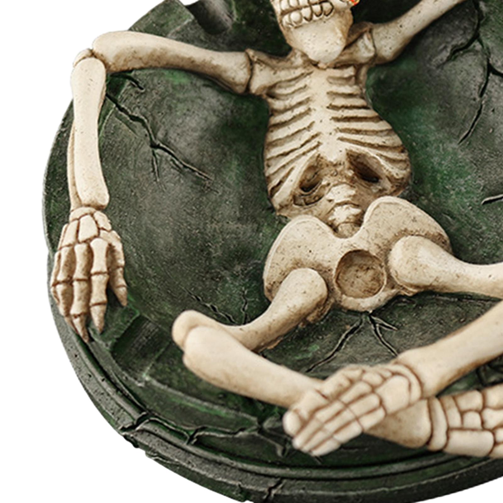 Skeleton Ashtray Skull Figure Decoration Tabletop Sculpture Crafts Ornaments
