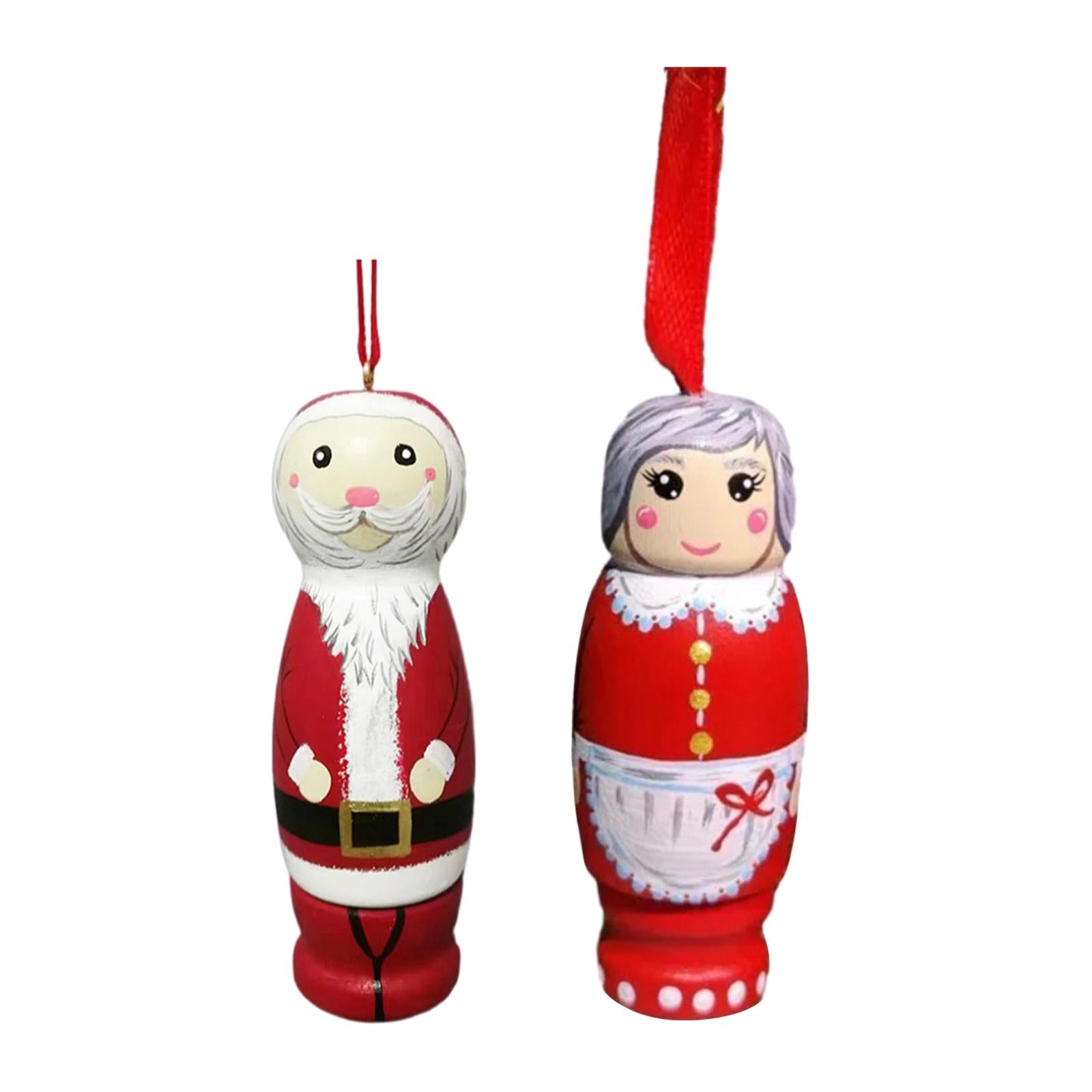Funny Santa Pendant Hanging Wooden Santa Decoration for Birthday Anniversary Man