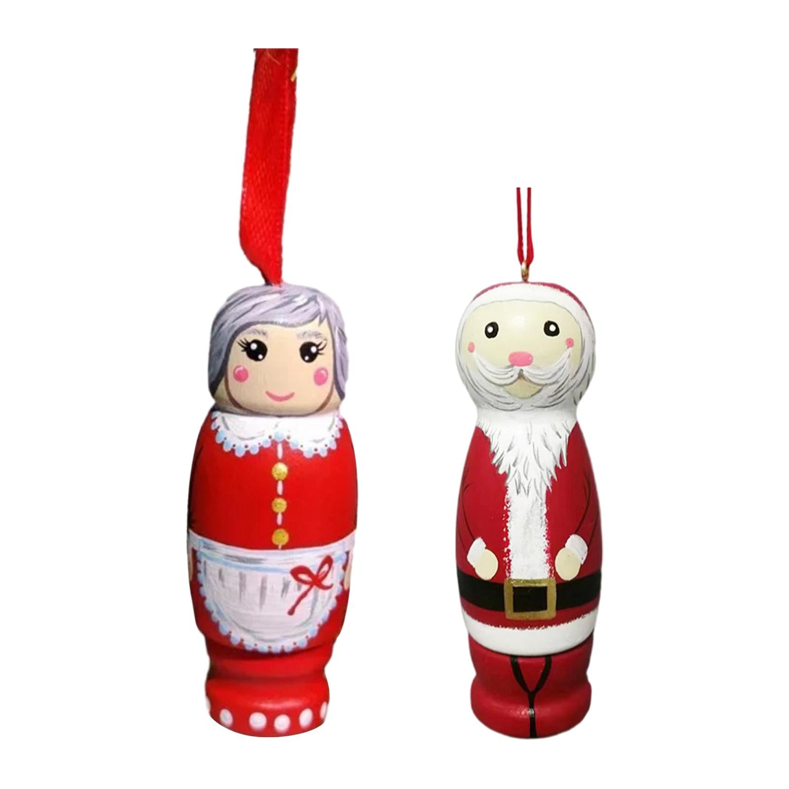 Funny Santa Pendant Hanging Wooden Santa Decoration for Birthday Anniversary Man